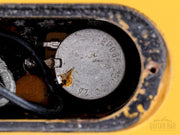 1994 Orville Les Paul Junior DC control cavity close-up, pots and wiring