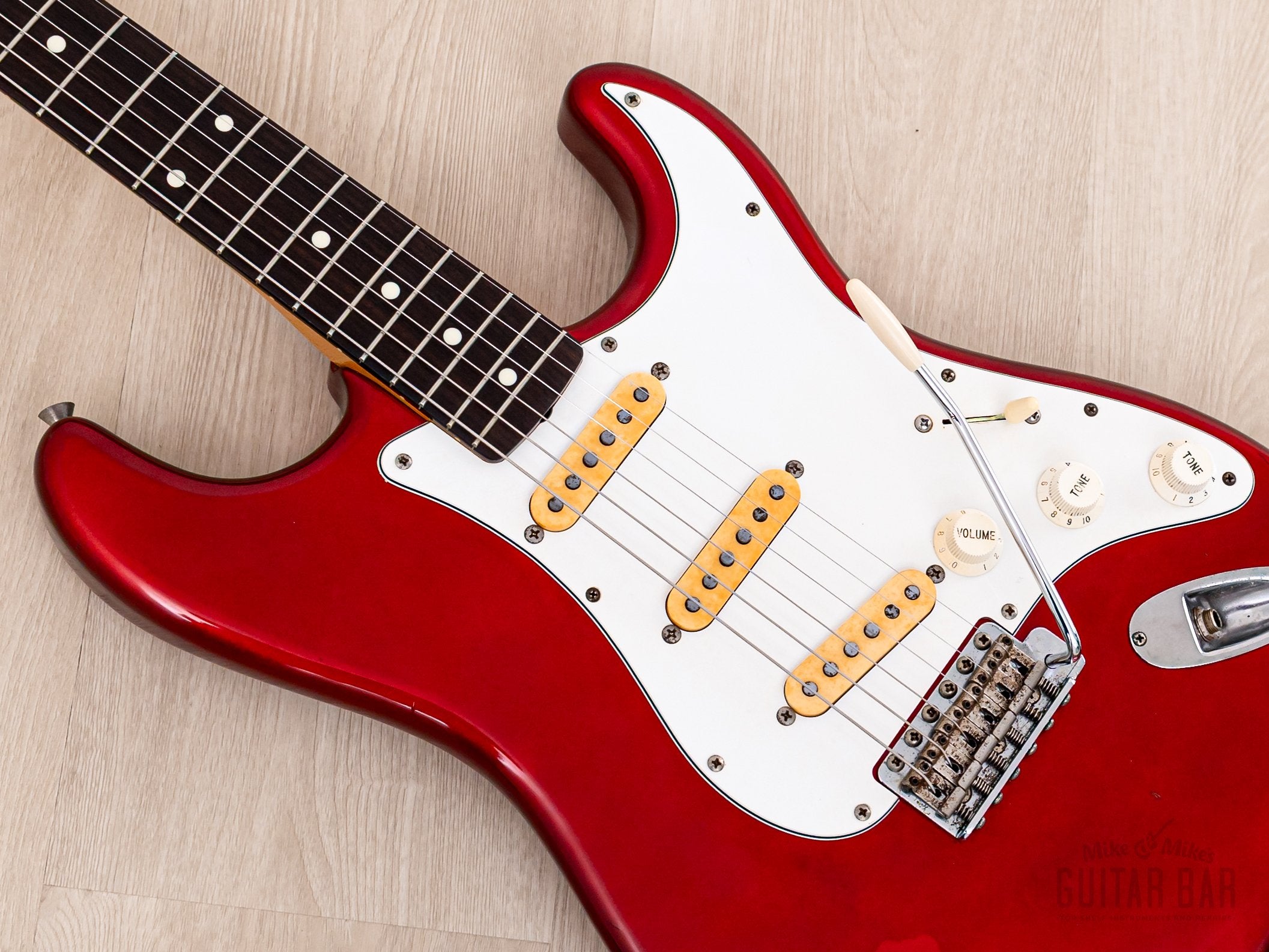 1991 Fender Order Made Stratocaster '62 Vintage Reissue Candy Apple Red + Headstock, Japan MIJ Fujigen