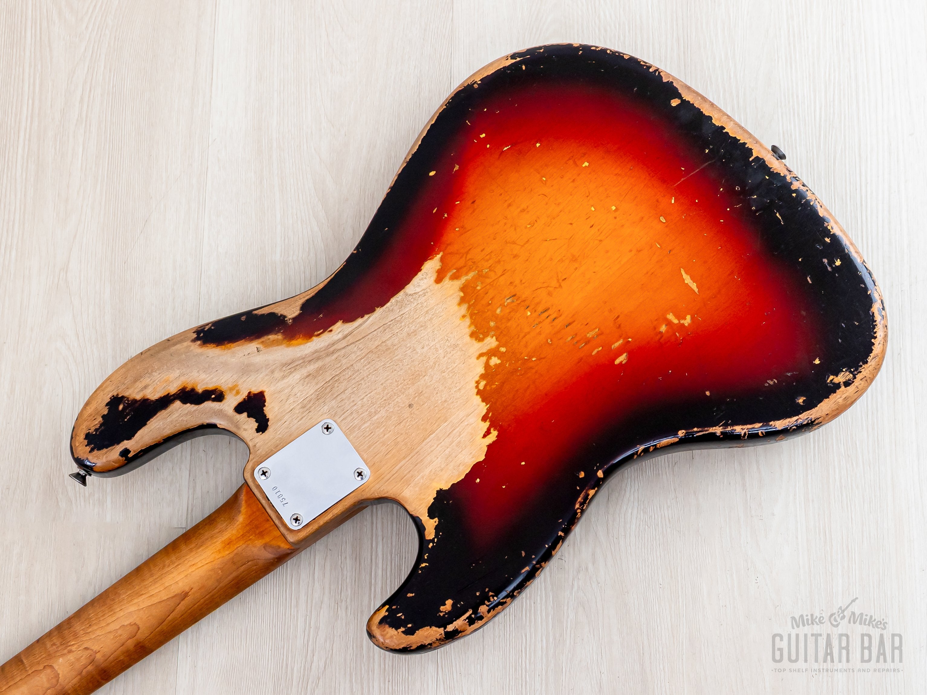 1962 Fender Jazz Bass Vintage Pre-CBS Slab Board, Sunburst w/ Case