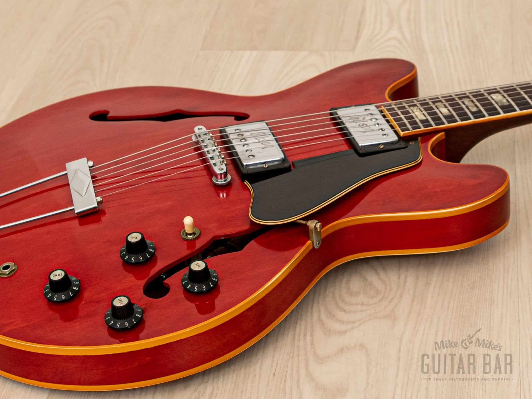 1972 Gibson ES-335 TDC Vintage Semi-Hollow Guitar Cherry w/ Embossed T Tops, Hangtag & Case