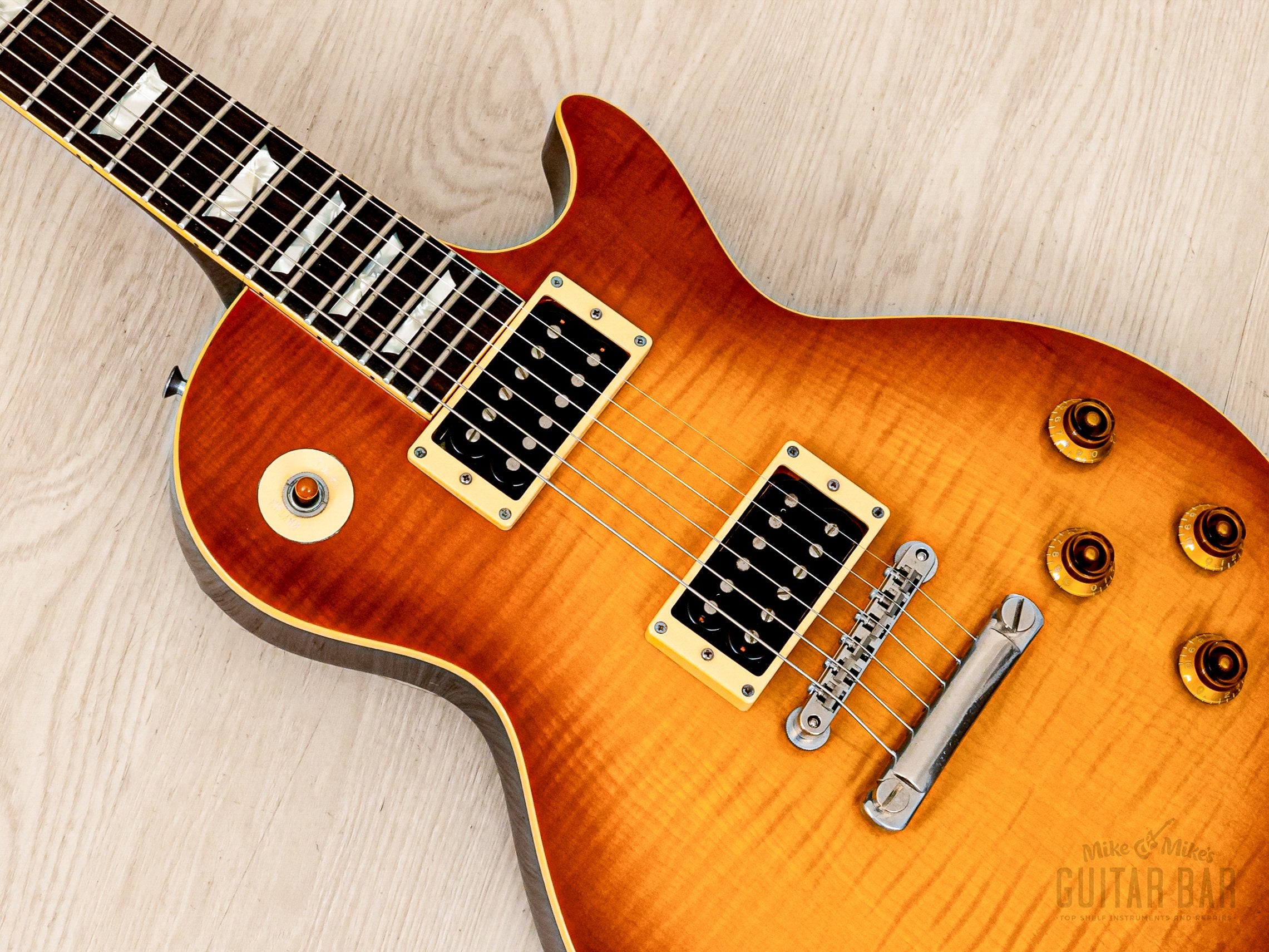 1991 Burny RLG '59 Model Standard Flame Top w/ 50s-Style Neck & VH-1 PAFS, Japan Fernandes