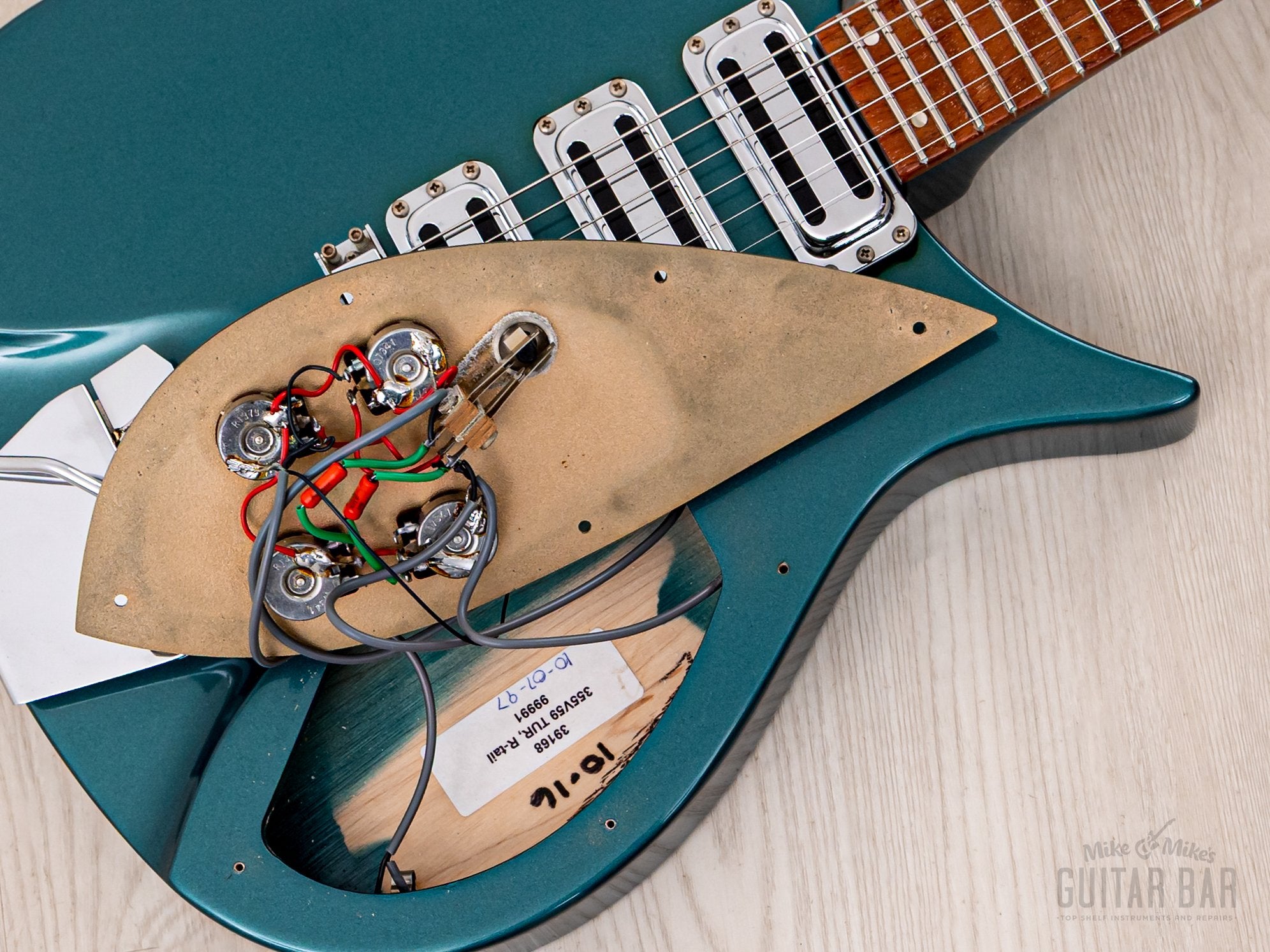 1997 Rickenbacker 355V59 One-Off Custom Order Turquoise w/ Accent Vibrato, Hangtags & Case