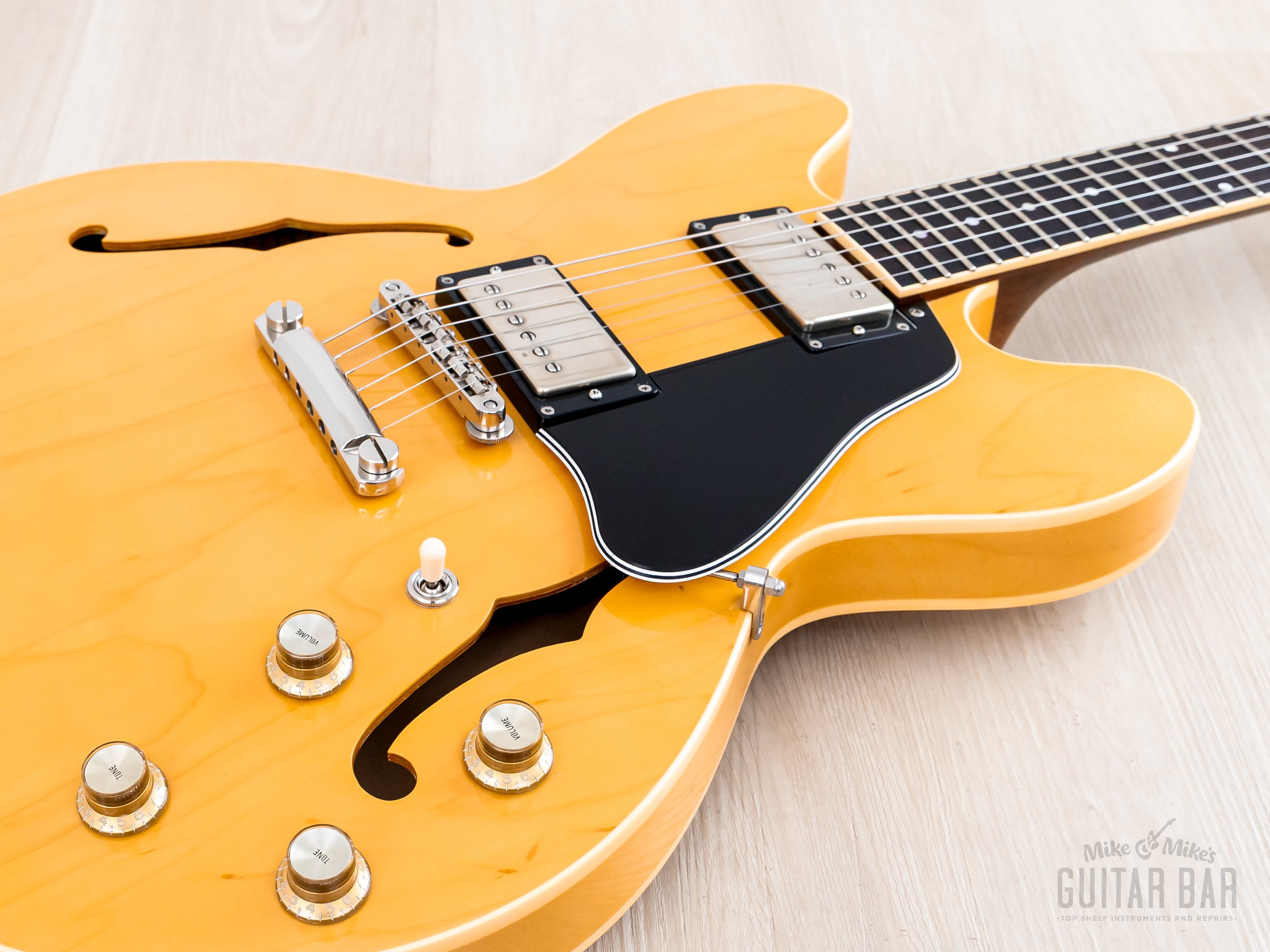 2002 Epiphone Elite 1963 ES-335 Dot Natural w/ Open Book Headstock, Ca