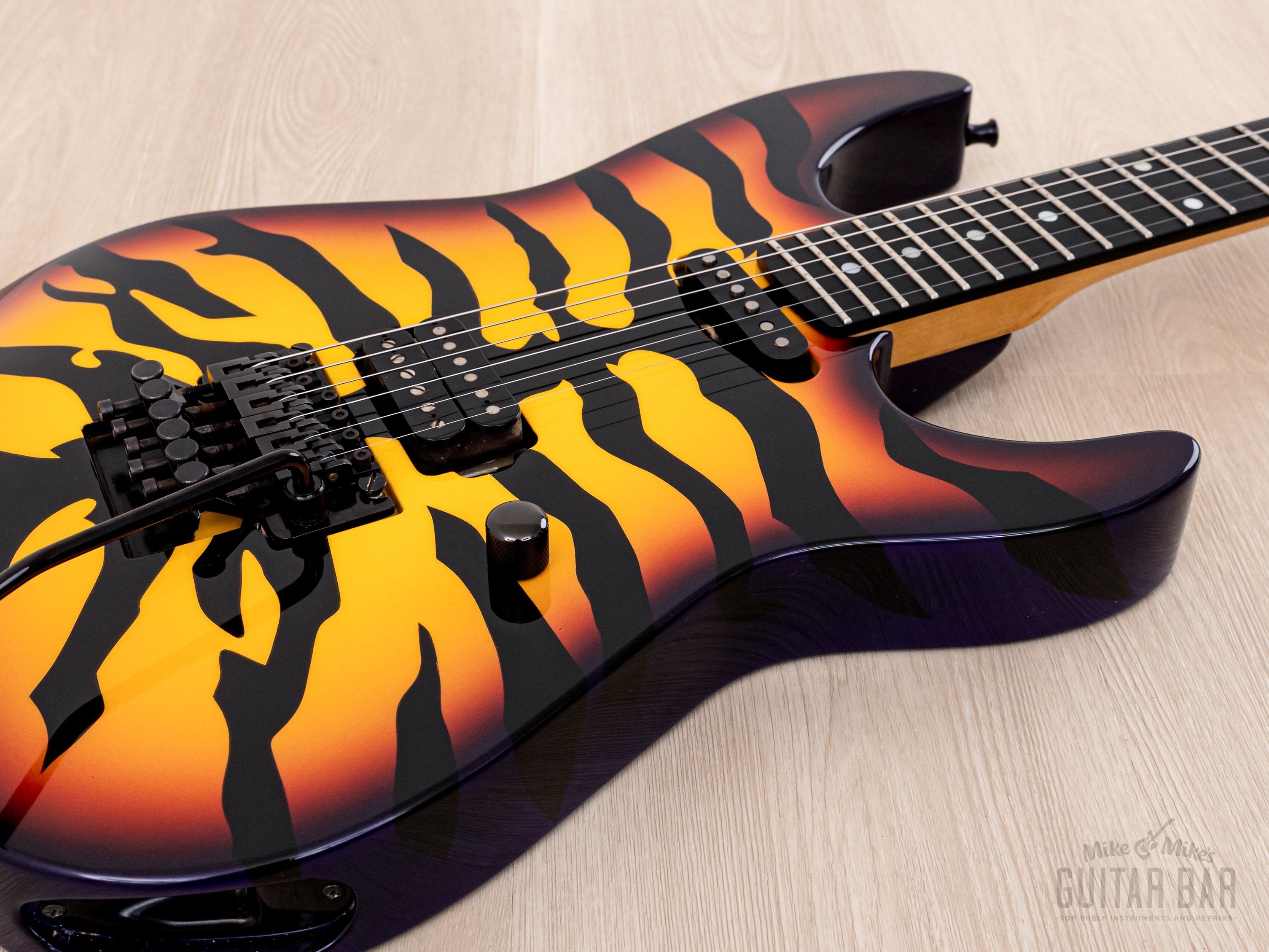 1989 ESP George Lynch SGL-300PT Purple Tiger, Near-Mint w/ Case