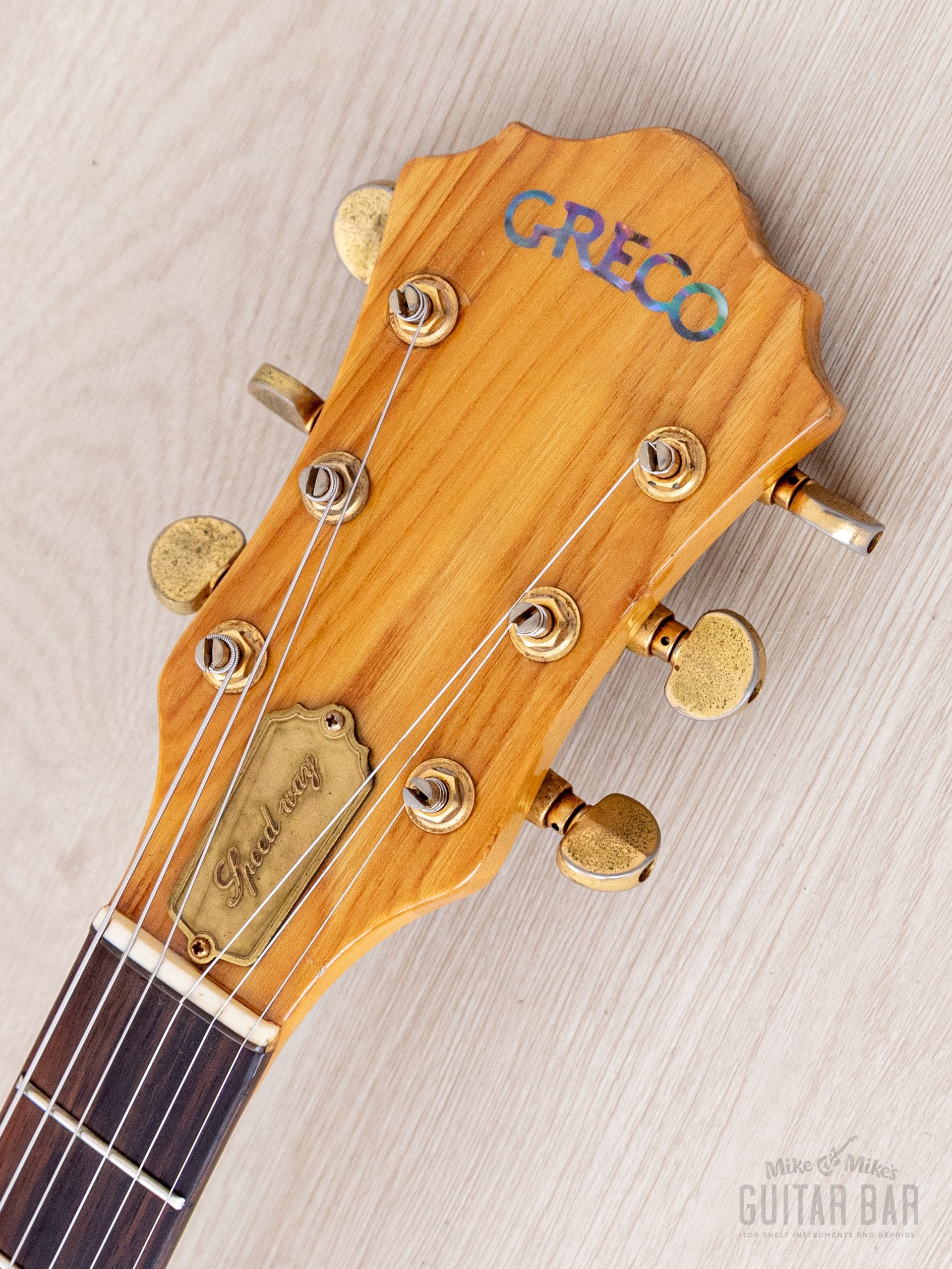 1978 Greco GO1200 Speed Way Vintage Neck Through Guitar Natural, Near-