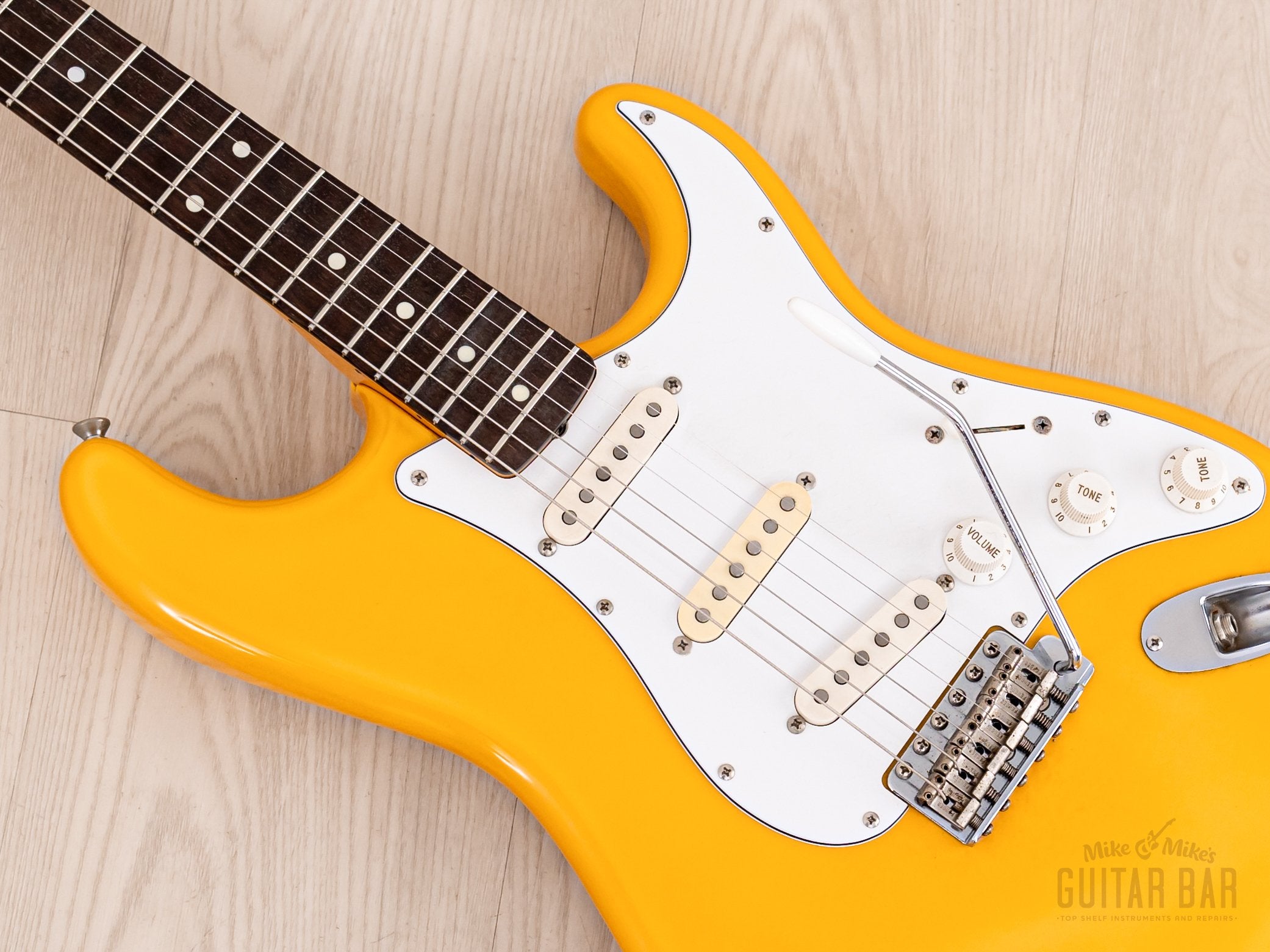 1986 Fender Order Made Yngwie Malmsteen Stratocaster ST62 Yellow White w/ USA Dimarzio DP117, Japan MIJ Fujigen