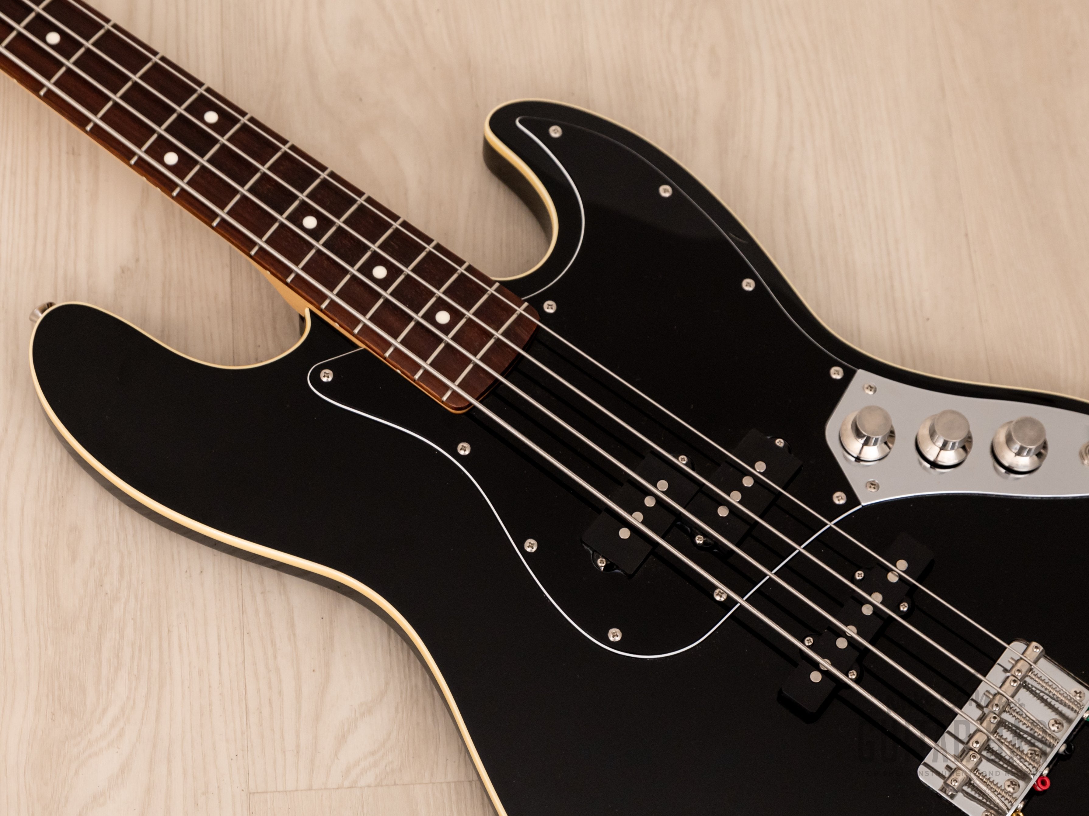 2008 Fender Aerodyne Jazz Bass PJ Bass Guitar Black, Japan CIJ 
