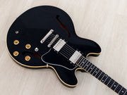 1989 Orville ES-335 Ebony body front angle