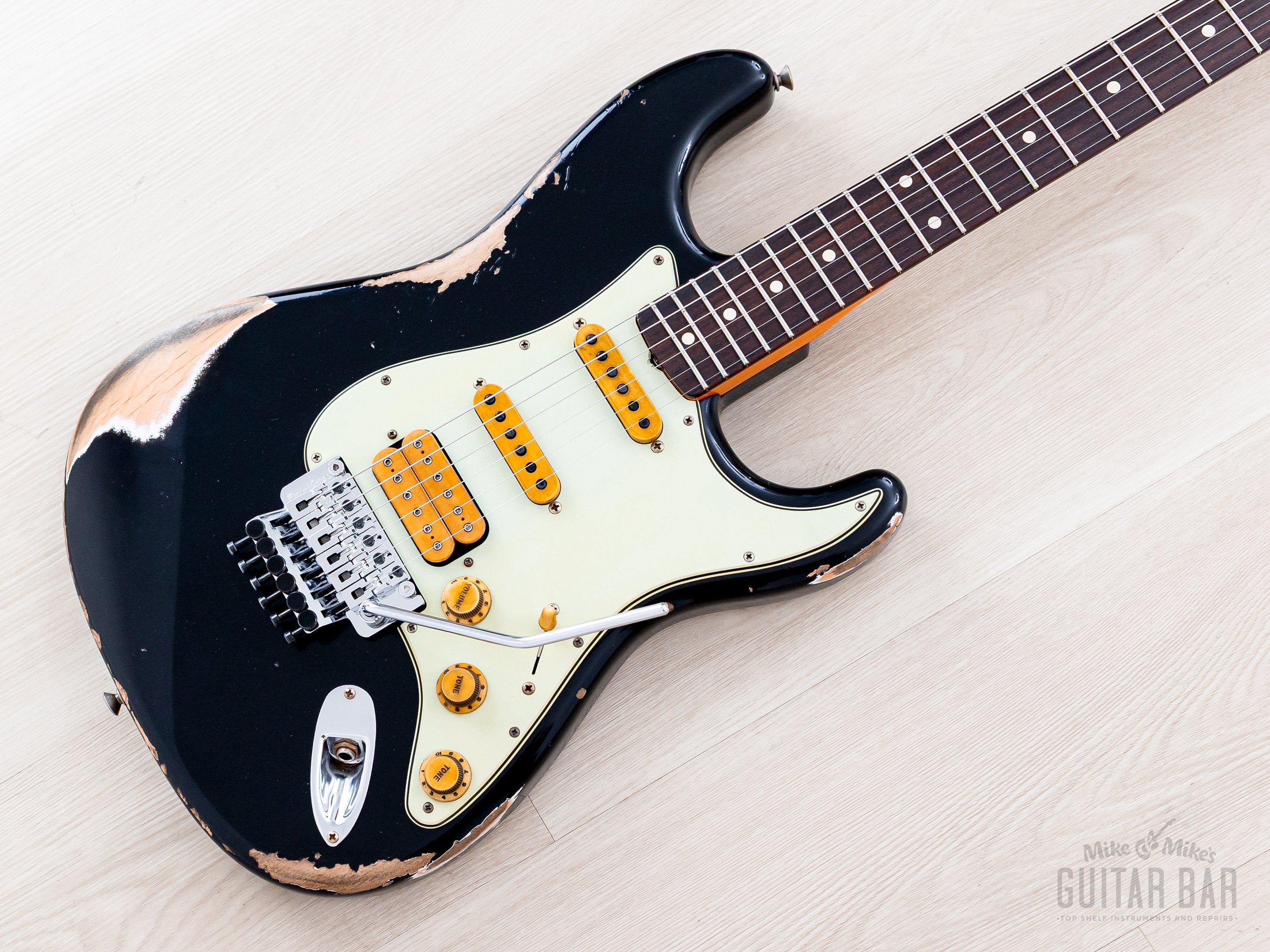 2022 Fender Custom Shop Alley Cat Stratocaster Heavy Relic Black HSS S