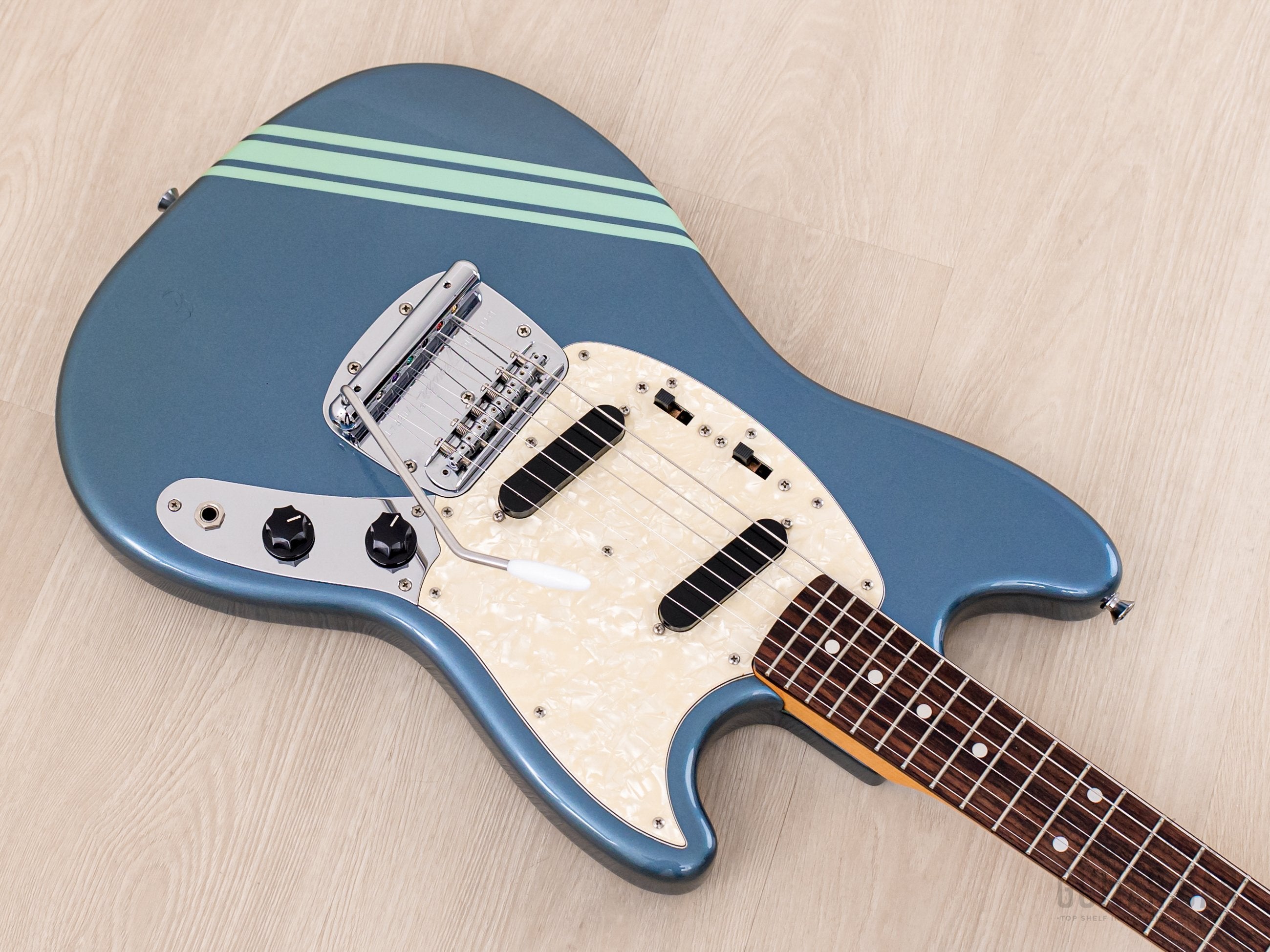 2008 Fender Mustang '73 Vintage Reissue MG73-CO Competition Burgundy (Blue) + Headstock, Cobain-Spec, Japan CIJ