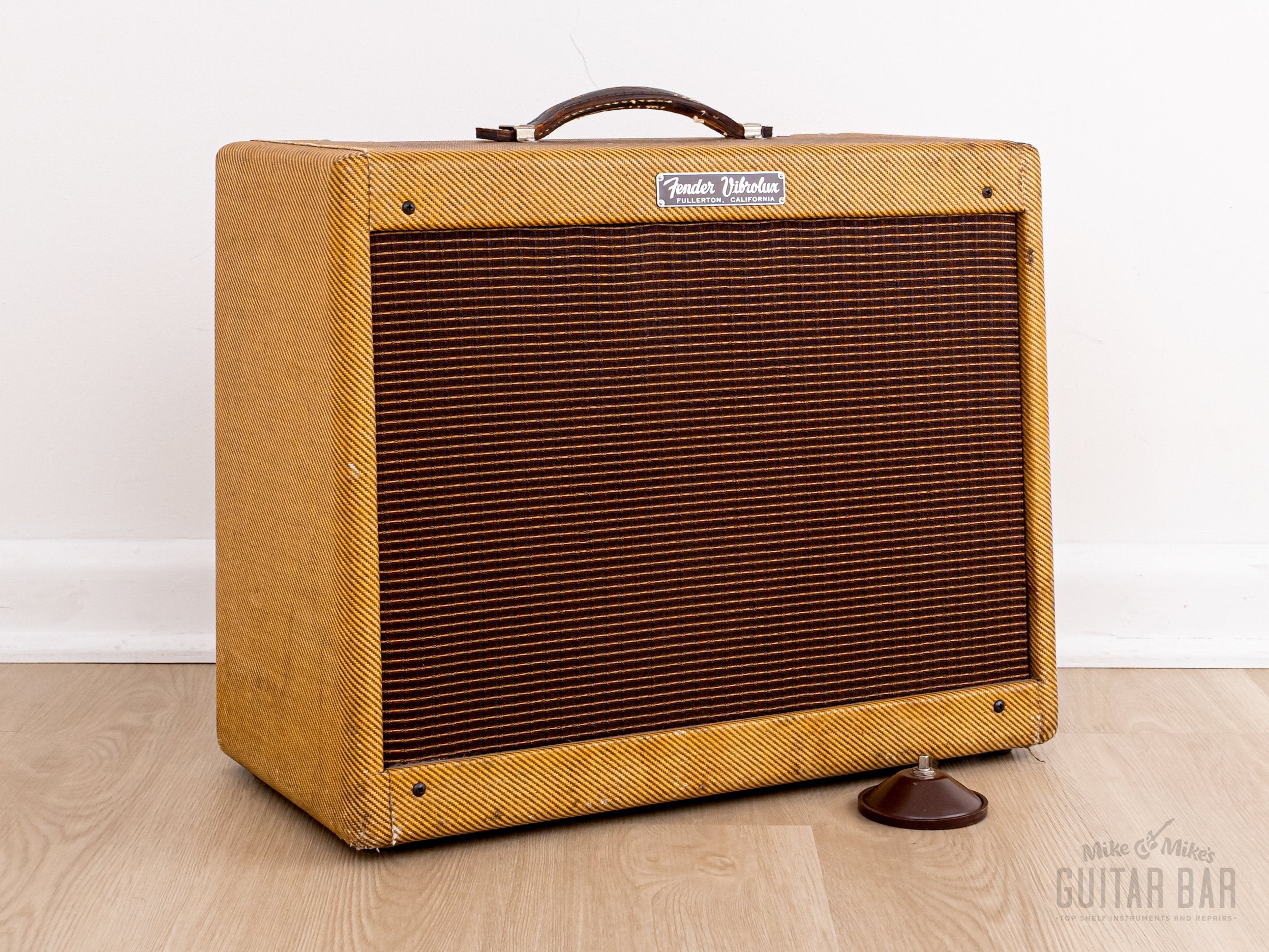 1959 Fender Vibrolux Tweed 5F11 Vintage Tube Guitar Amp w/ Jensen P10R, Cover & Ftsw