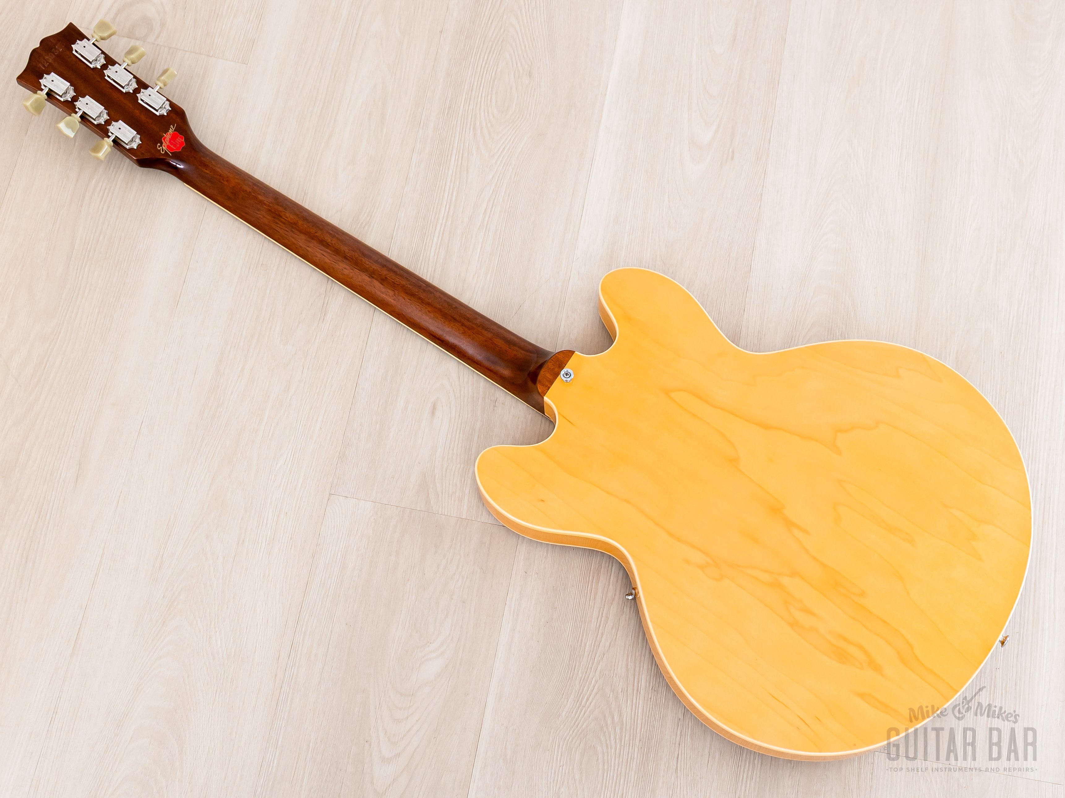 2002 Epiphone Elite 1963 ES-335 Dot Natural w/ Open Book Headstock, Ca