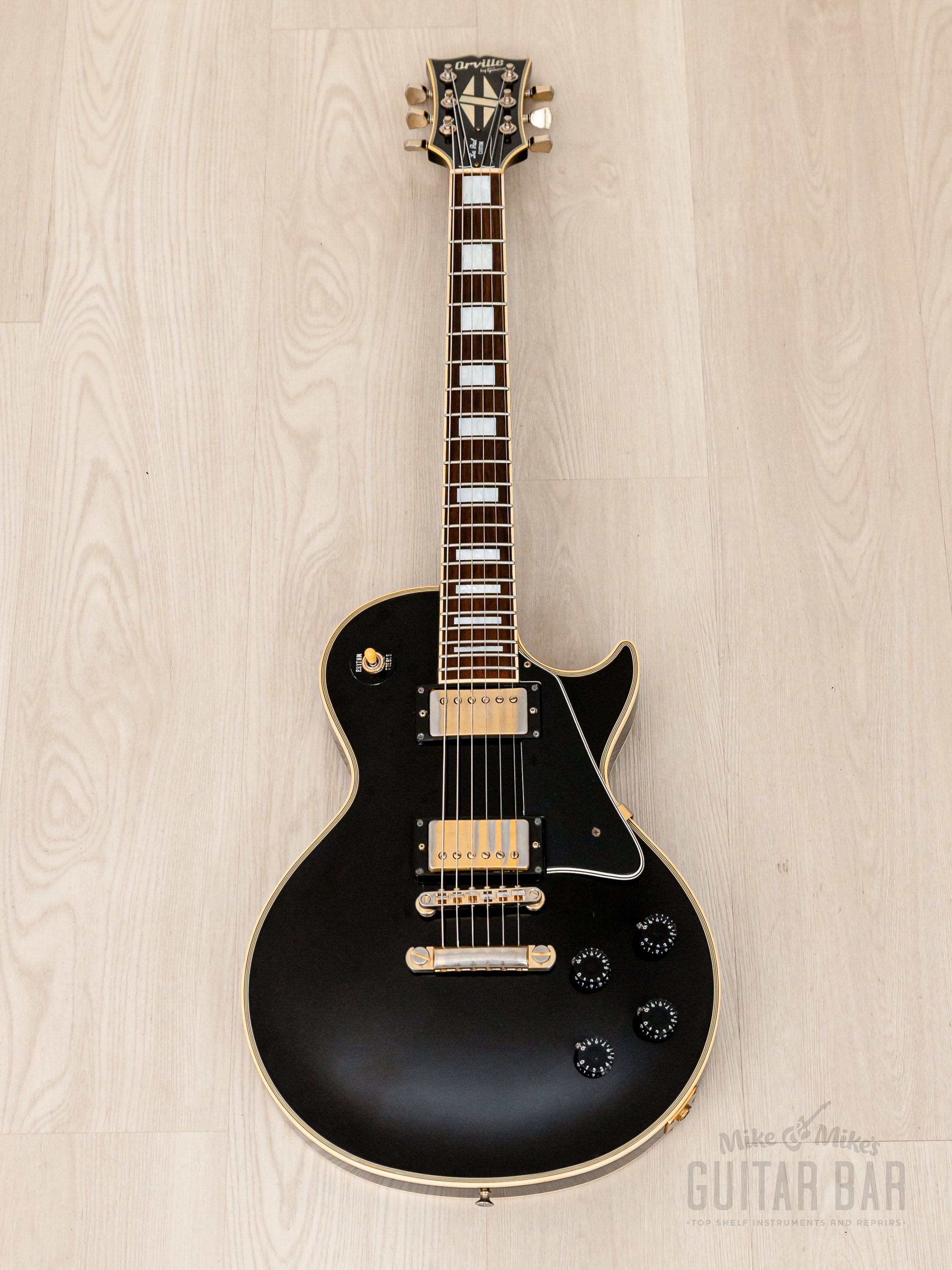 1988 Orville by Gibson Les Paul Custom LPC Black Beauty w/ Tim Shaw PAFs, Japan Terada