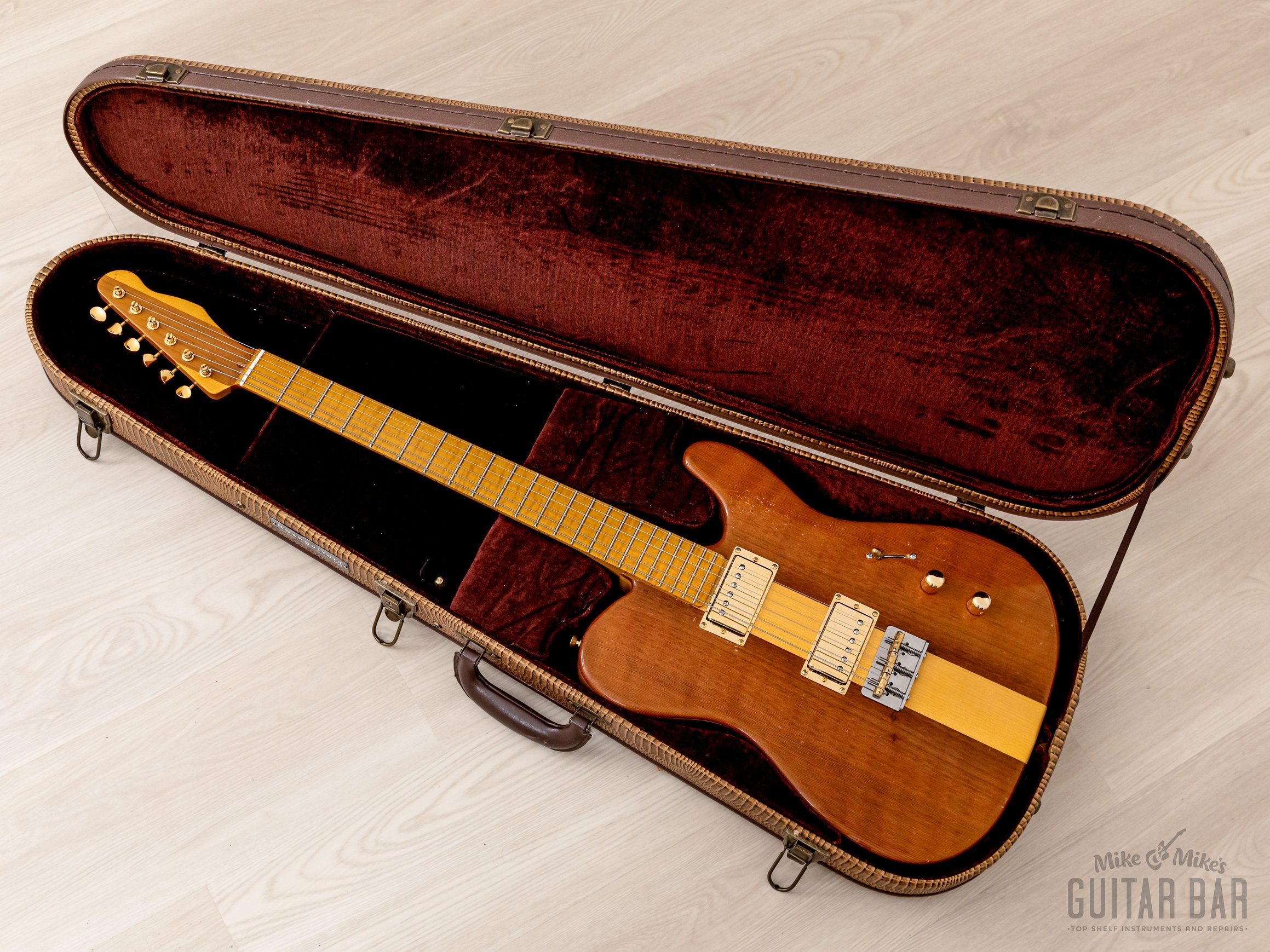 Custom T-Style HH Guitar, MJT VTT Ash & Redwood Body w/ Jim Wagner Goodwood Pickups, Case