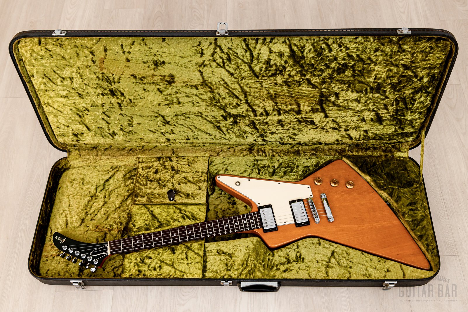 1978 Greco EX800 Explorer Vintage Electric Guitar, Destroyer 2459 w/ Case, Japan Fujigen