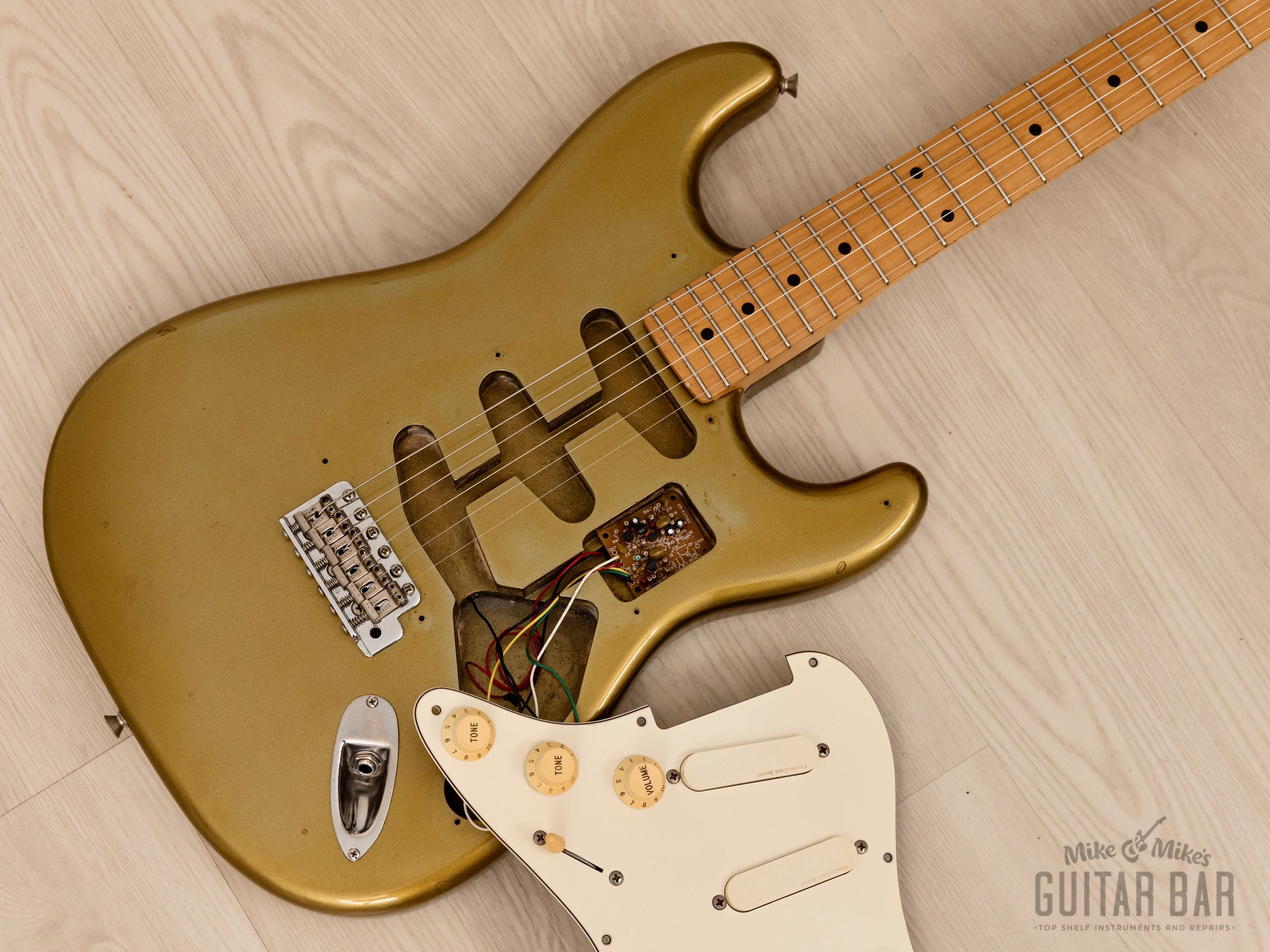 1991 Fender Order Made Stratocaster ST57-770LS Aztec Gold w/ Lace Sensor,  Japan MIJ Fujigen