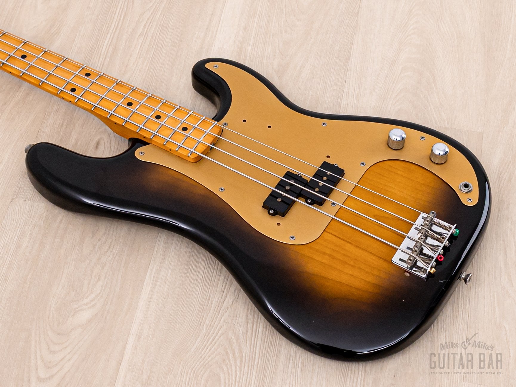 1982 Fender JV Precision Bass '57 Vintage Reissue PB57-95 Sunburst Lacquer w/ Fullerton USA Pickup, Japan MIJ Fujigen