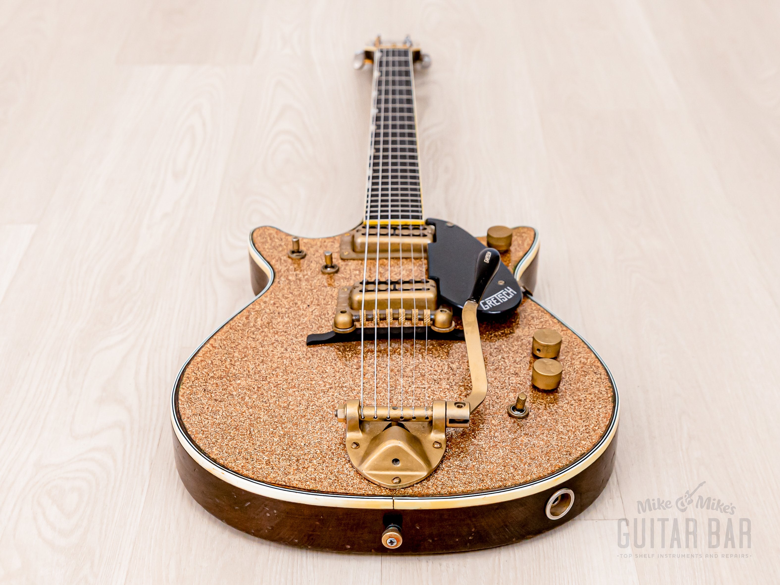 1962 Gretsch Champagne Sparkle Jet Double Cutaway 6129T w/ Burns Vibra