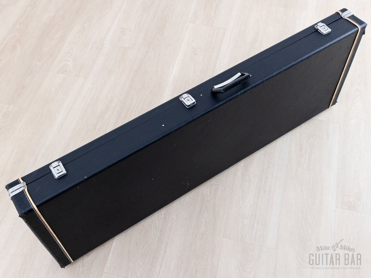 Black hardshell bass case, closed