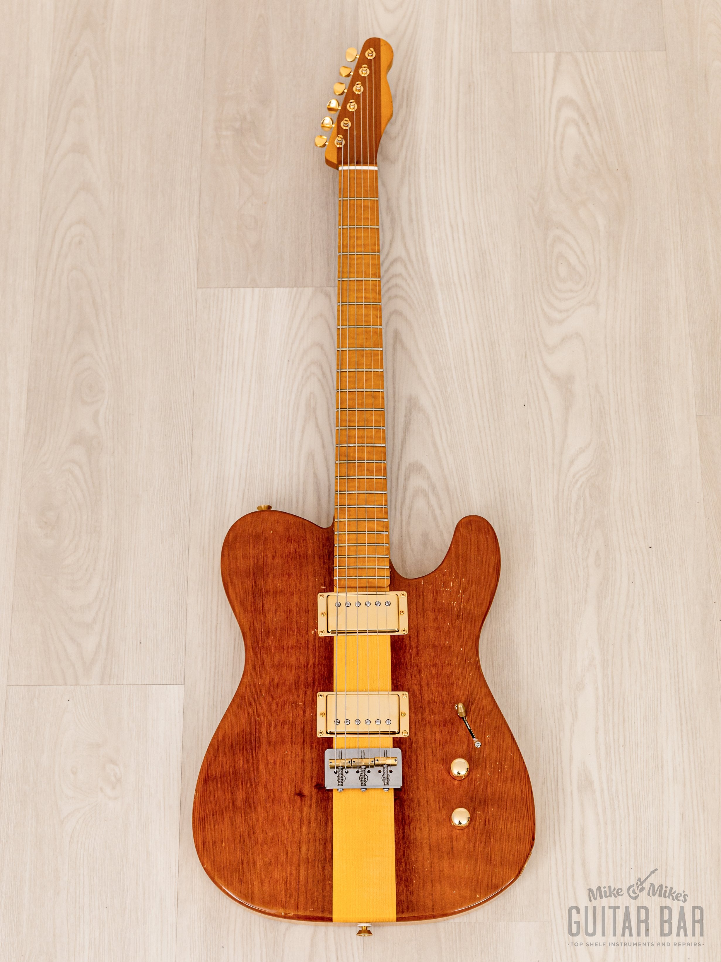 Custom T-Style HH Guitar, MJT VTT Ash & Redwood Body w/ Jim Wagner Goodwood Pickups, Case