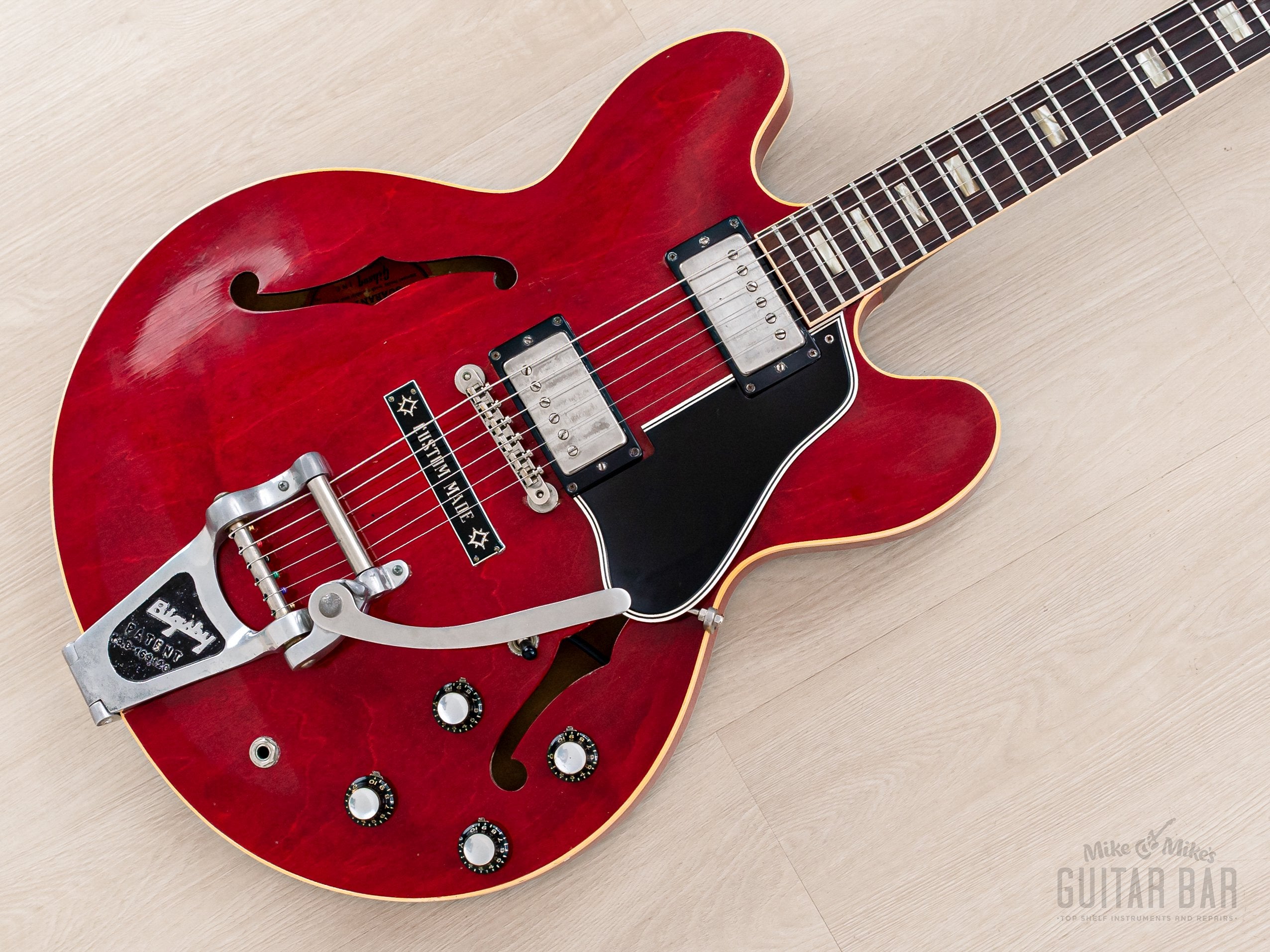 1962 Gibson ES-335 TDC Vintage Semi-Hollow Guitar Cherry w/ Bigsby, Pa
