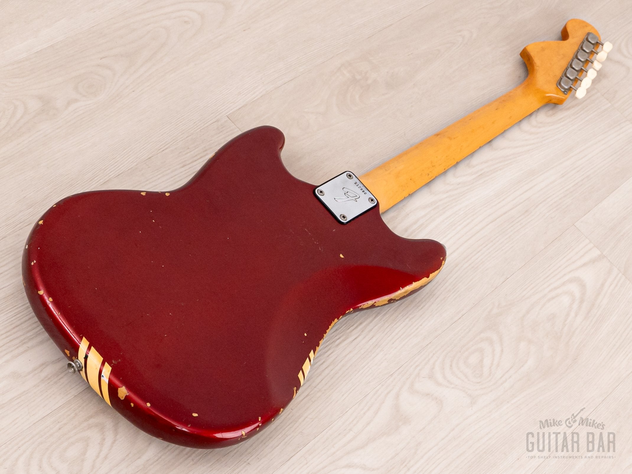 1974 Fender Competition Mustang Vintage Offset Guitar Competition Red