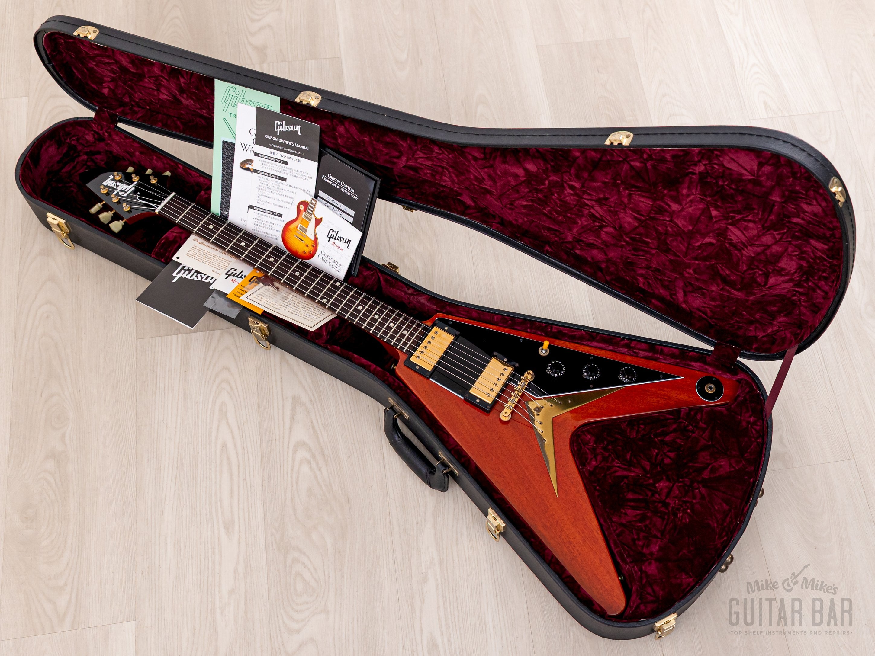 2008 Gibson Custom Shop Historic 1958 Flying V Mahogany VOS (Cherry) w/ 57 Classic PAFs, COA, Hangtags & Case