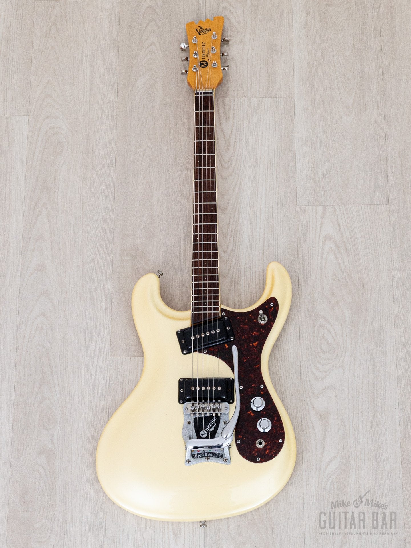 2000s Mosrite Ventures Model 1964 Vintage Reissue V-64 Pearl White w/