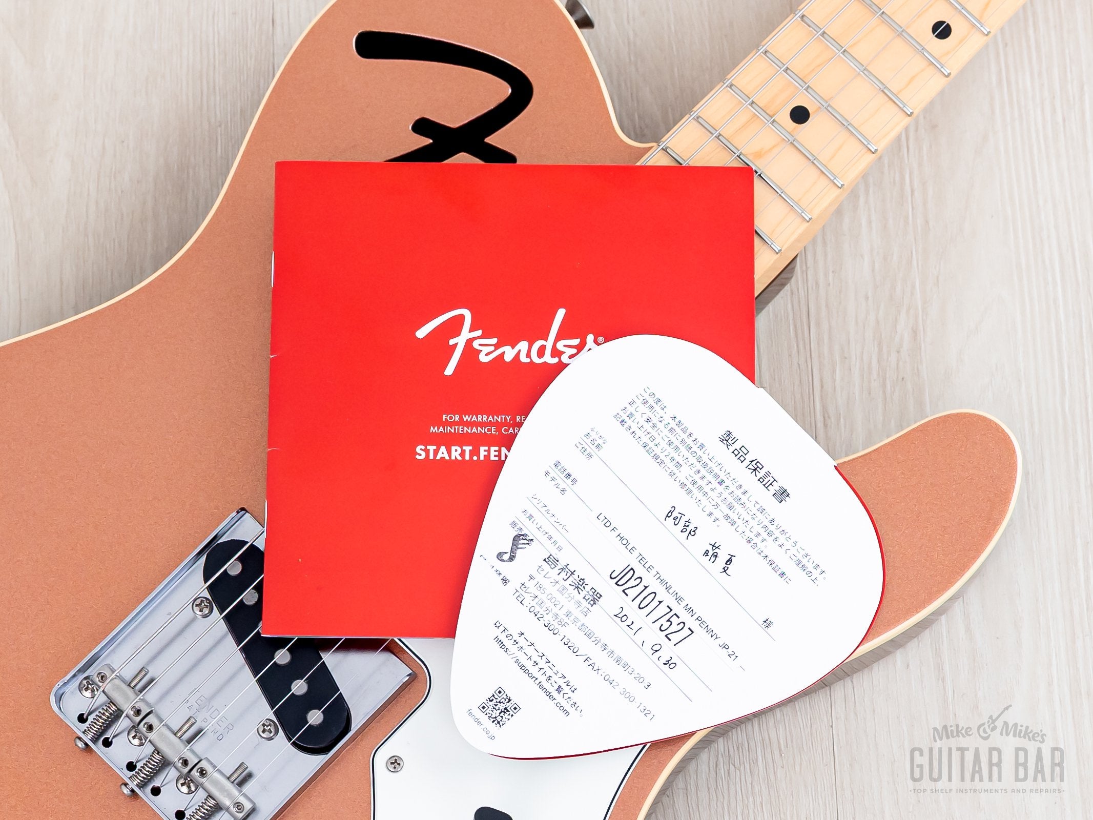 2021 Fender Limited F-Hole Telecaster Thinline Penny, Mint w/ Hangtags