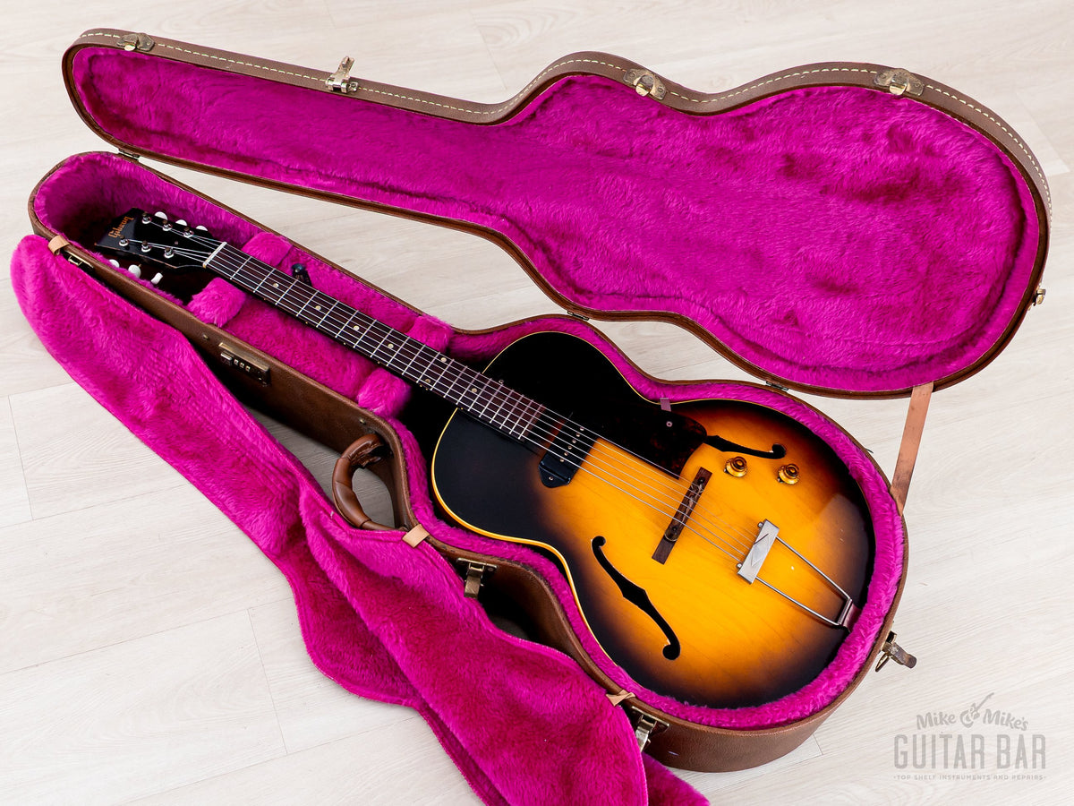 1956 Gibson ES-125 Sunburst - in its case, open