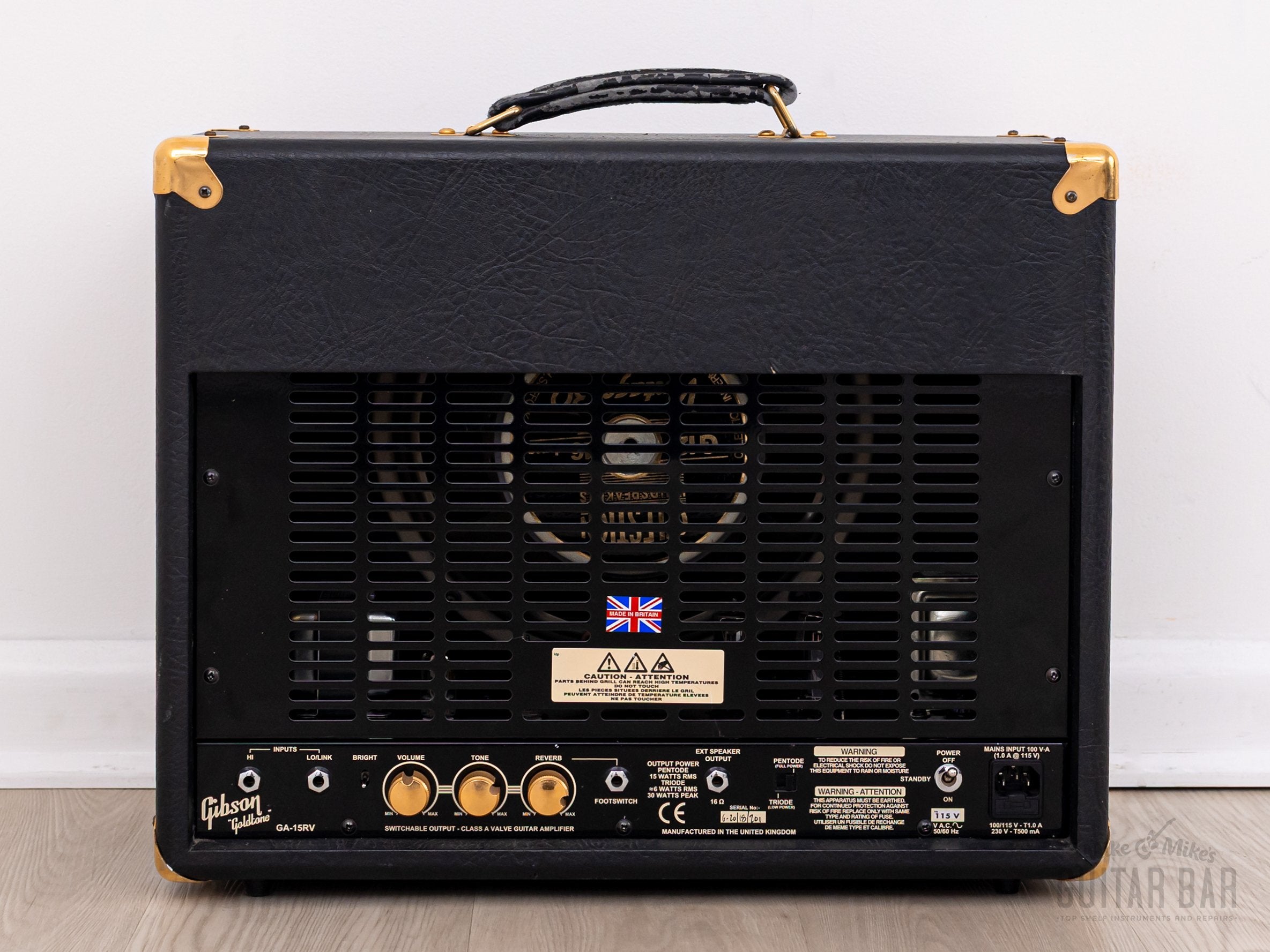 2000s Gibson Goldtone GA-15RV Tube Amp Class A 1x12, UK Made Trace Elliot Velocette