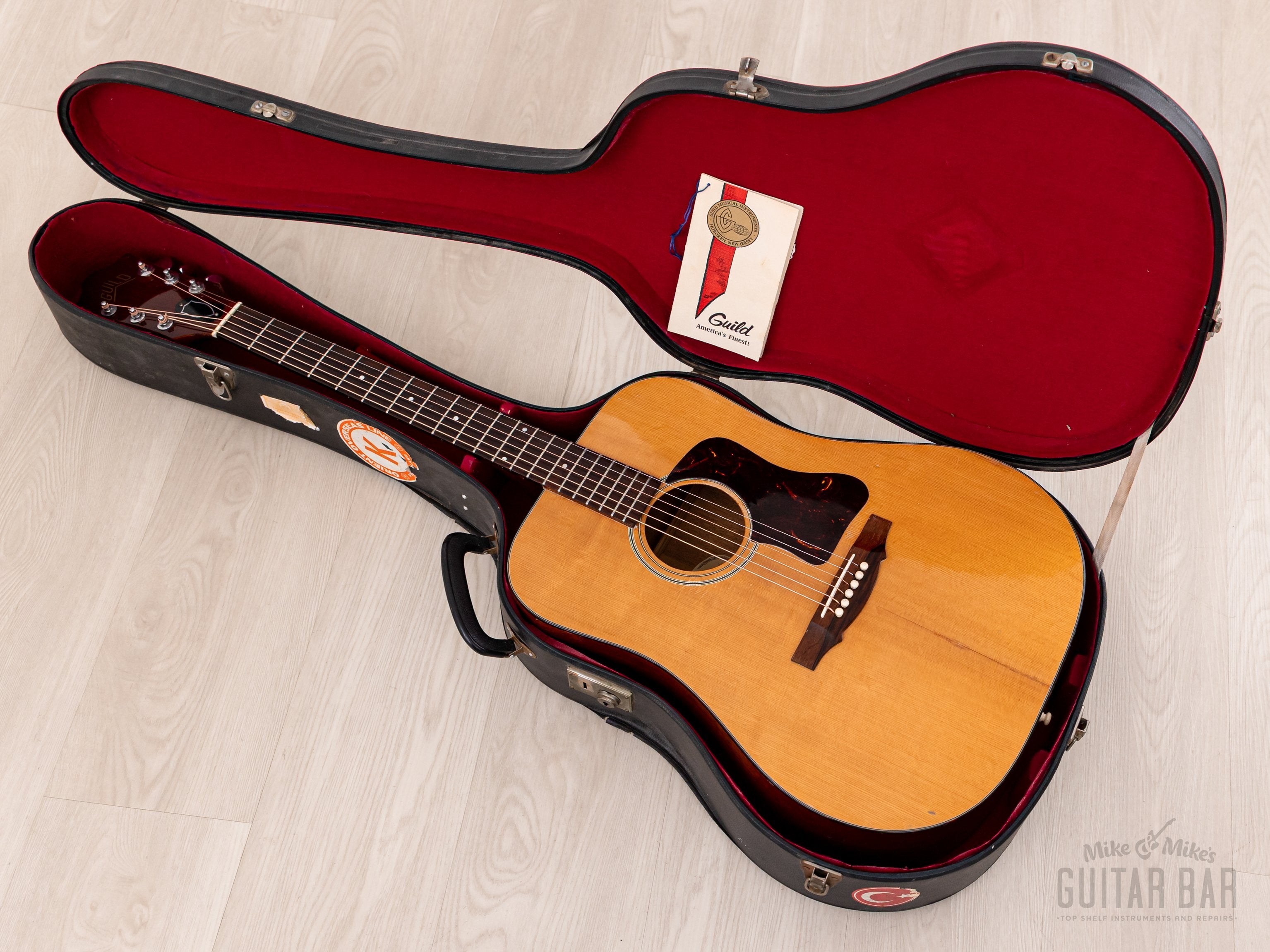 1969 Guild D-35 NT Vintage Dreadnought Acoustic Guitar w/ Case & Hangtag, Hoboken