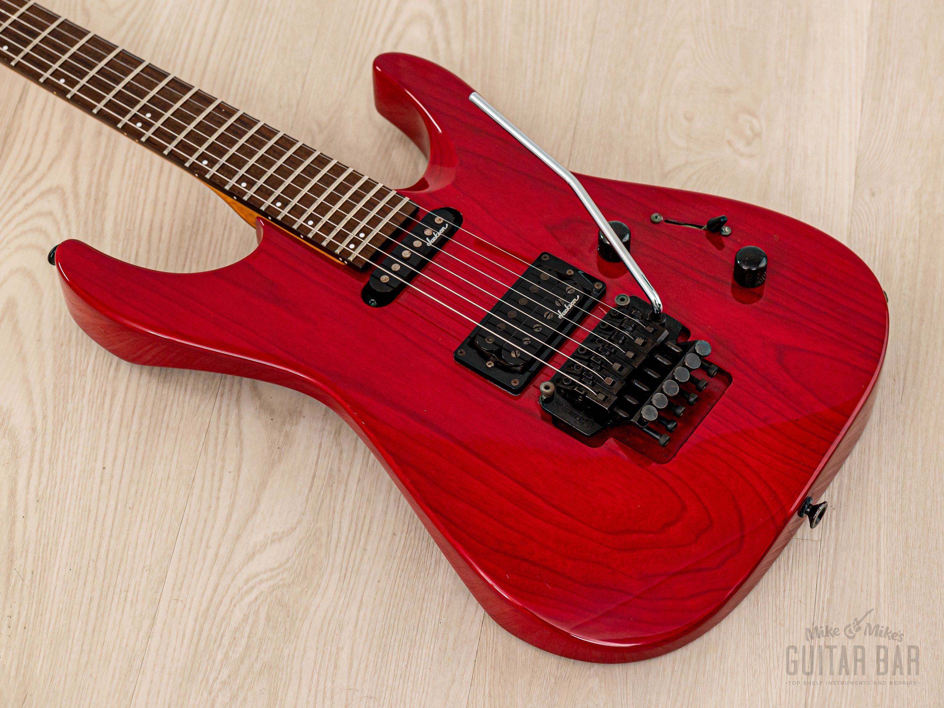 1990 Charvel by Jackson Super Dinky SDK-080-SH See Through Red w/ Floyd Rose, Japan