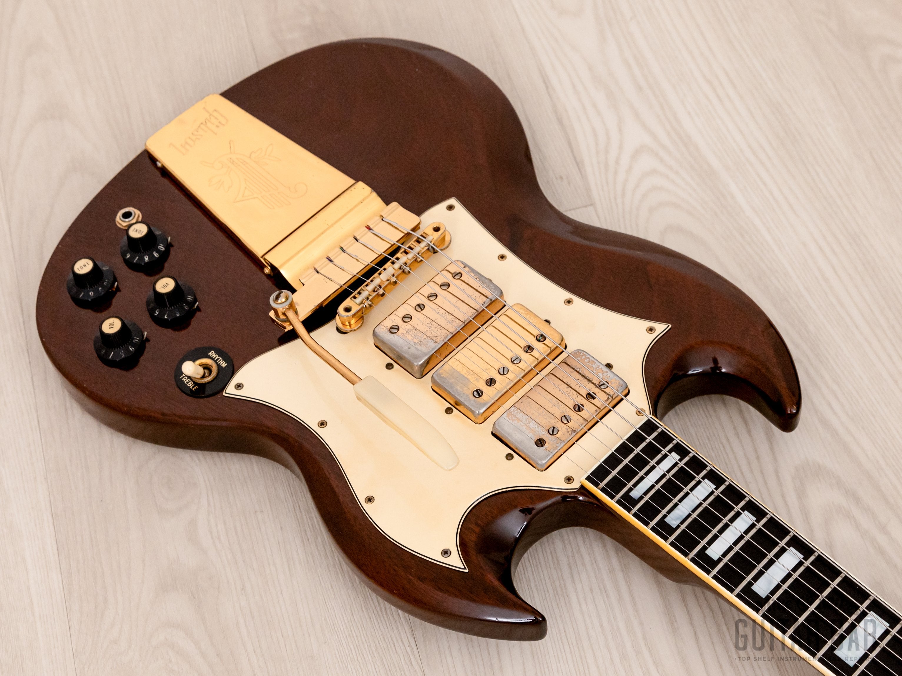 1969 Gibson SG Custom Vintage Guitar Walnut, 100% Original w/ Pat # T-Tops & Case, Jim Root-Owned