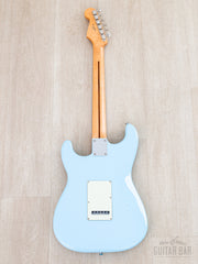 2024 Fender Hybrid II Stratocaster Flame Celeste Blue, full back view
