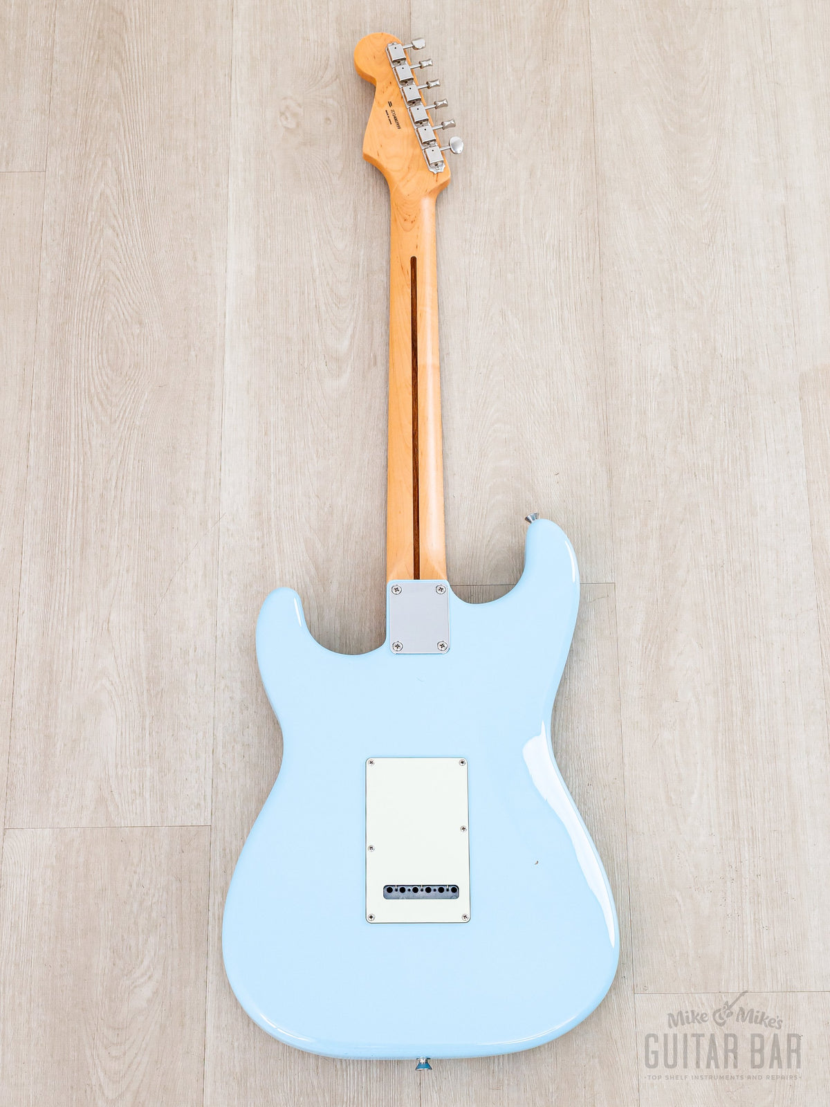 2024 Fender Hybrid II Stratocaster Flame Celeste Blue, full back view