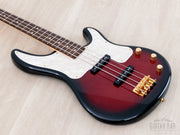 Angled view of Wine Red body and neck