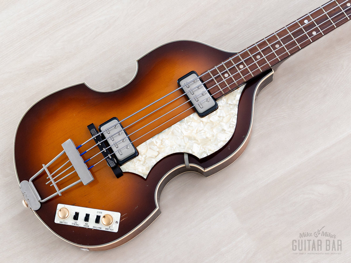 1960s Hofner 500/1 bass body, angled