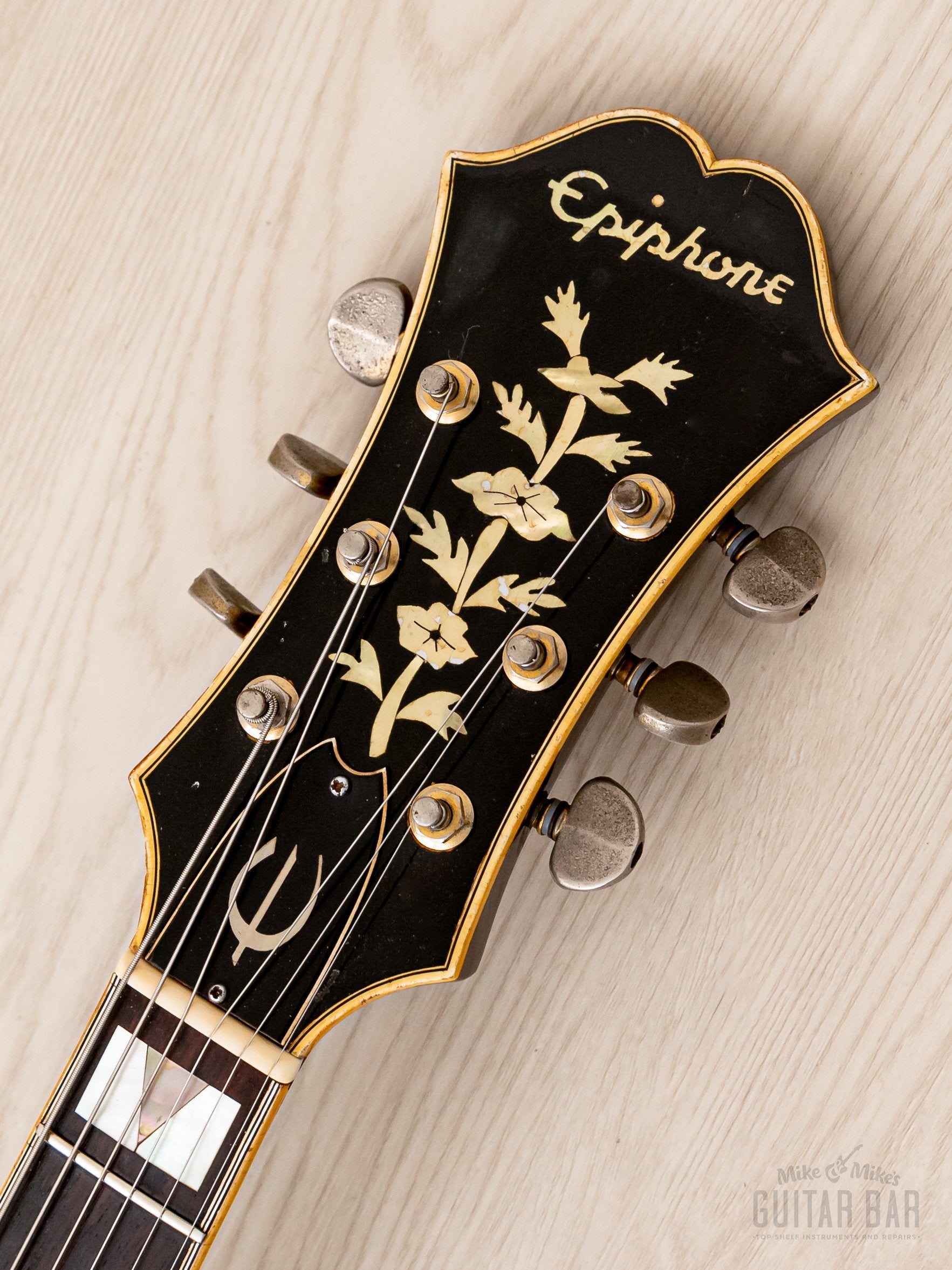 1966 Epiphone Sheraton E212T Vintage Semi-Hollow Guitar Royal Tan w/ Pat # Mini Humbuckers, Case