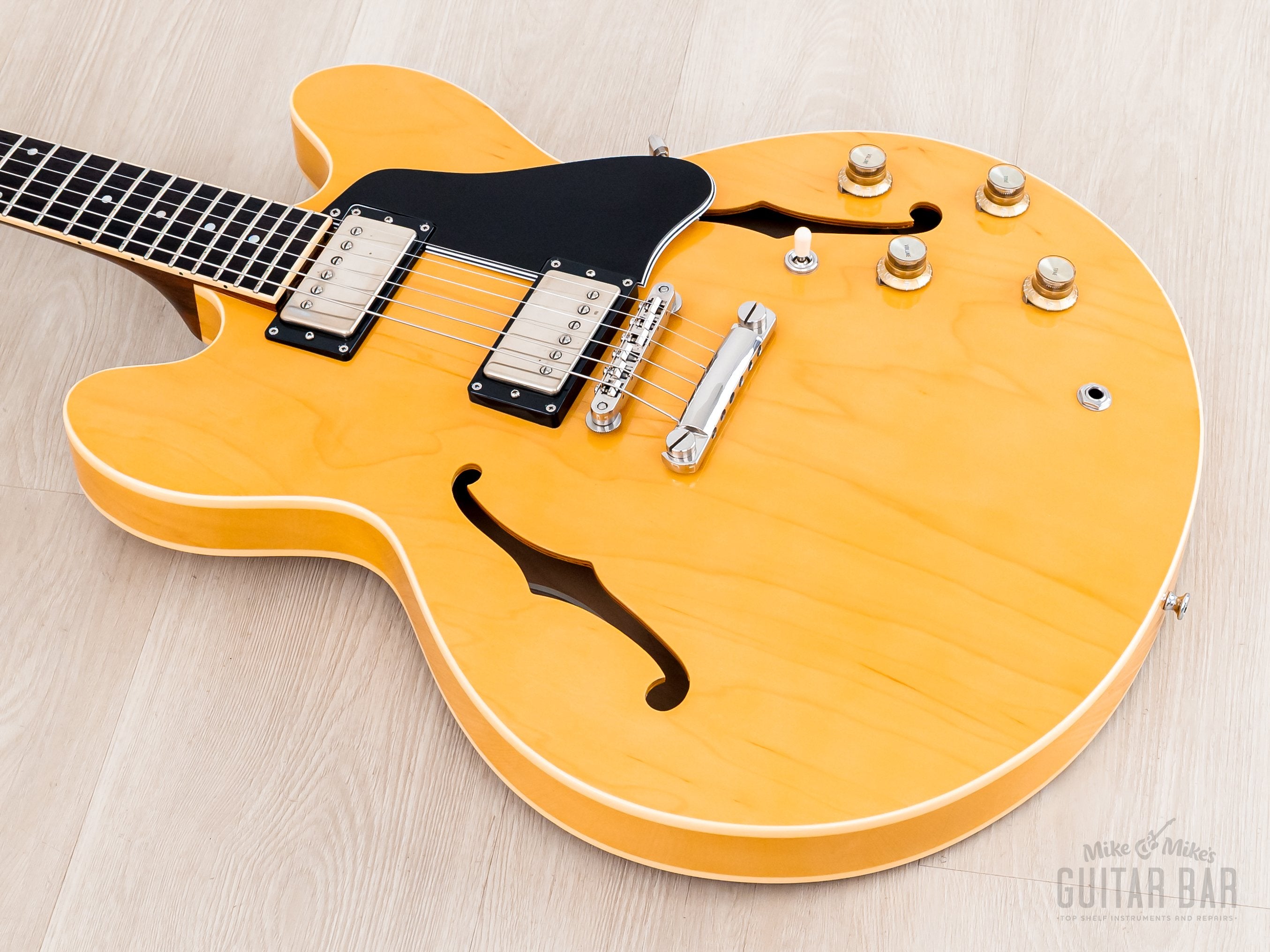 2002 Epiphone Elite 1963 ES-335 Dot Natural w/ Open Book Headstock, Ca