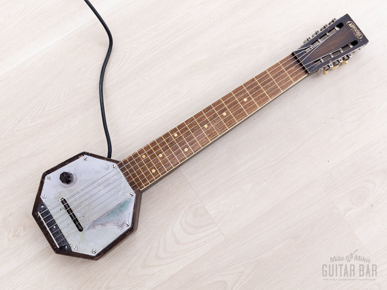 1930s AudioVox 7-String "Frying Pan" Vintage Lap Steel w/ Case, Seattle-Made, Paul Tutmarc