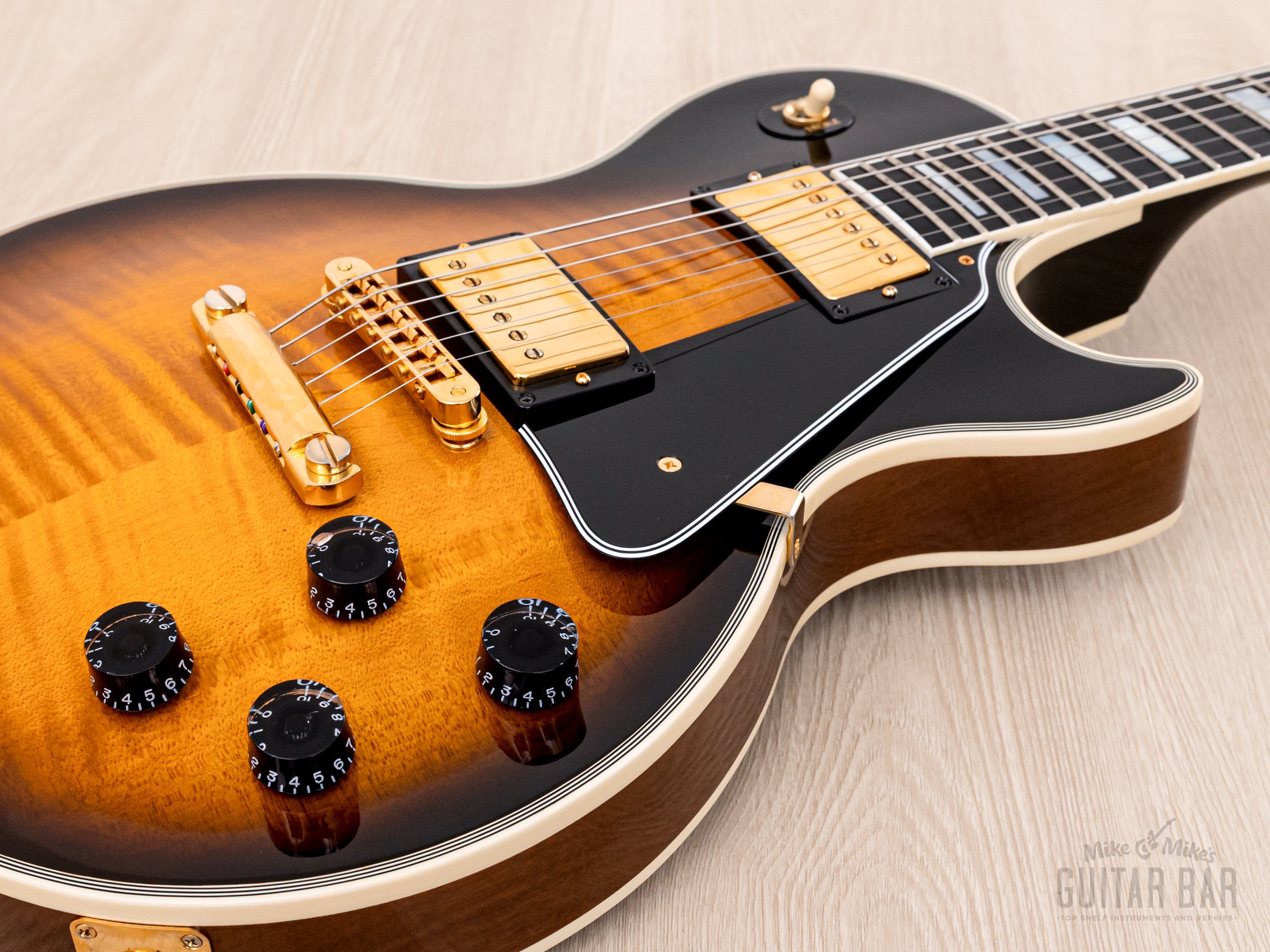 1992 Gibson Les Paul Custom Flame Top Vintage Sunburst, Near-Mint w/ Case & Tags, Yamano