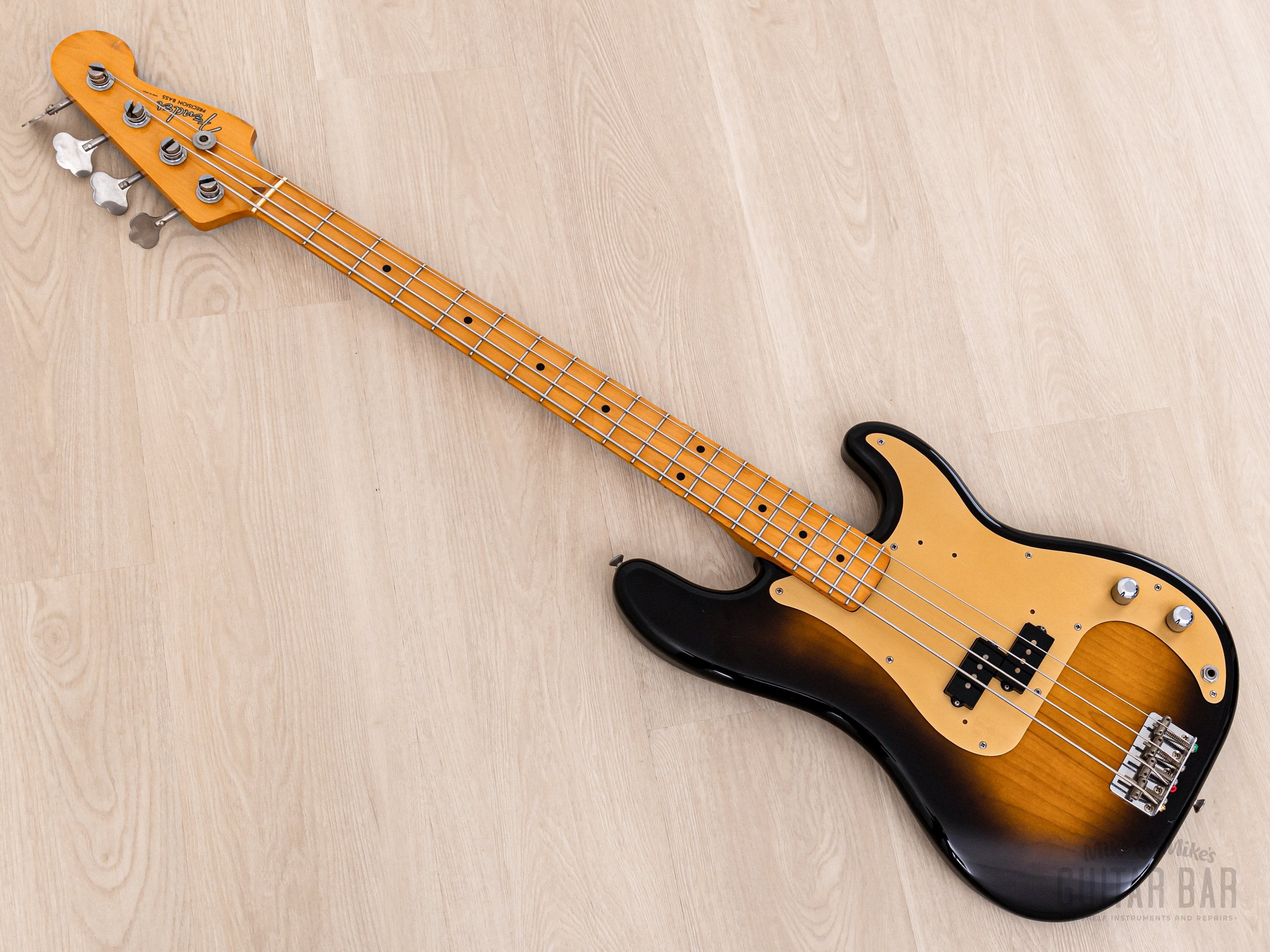 1982 Fender JV Precision Bass '57 Vintage Reissue PB57-95 Sunburst Lacquer w/ Fullerton USA Pickup, Japan MIJ Fujigen