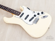 1985 Fender ST72-55 Stratocaster Olympic White, body angled view, bass side