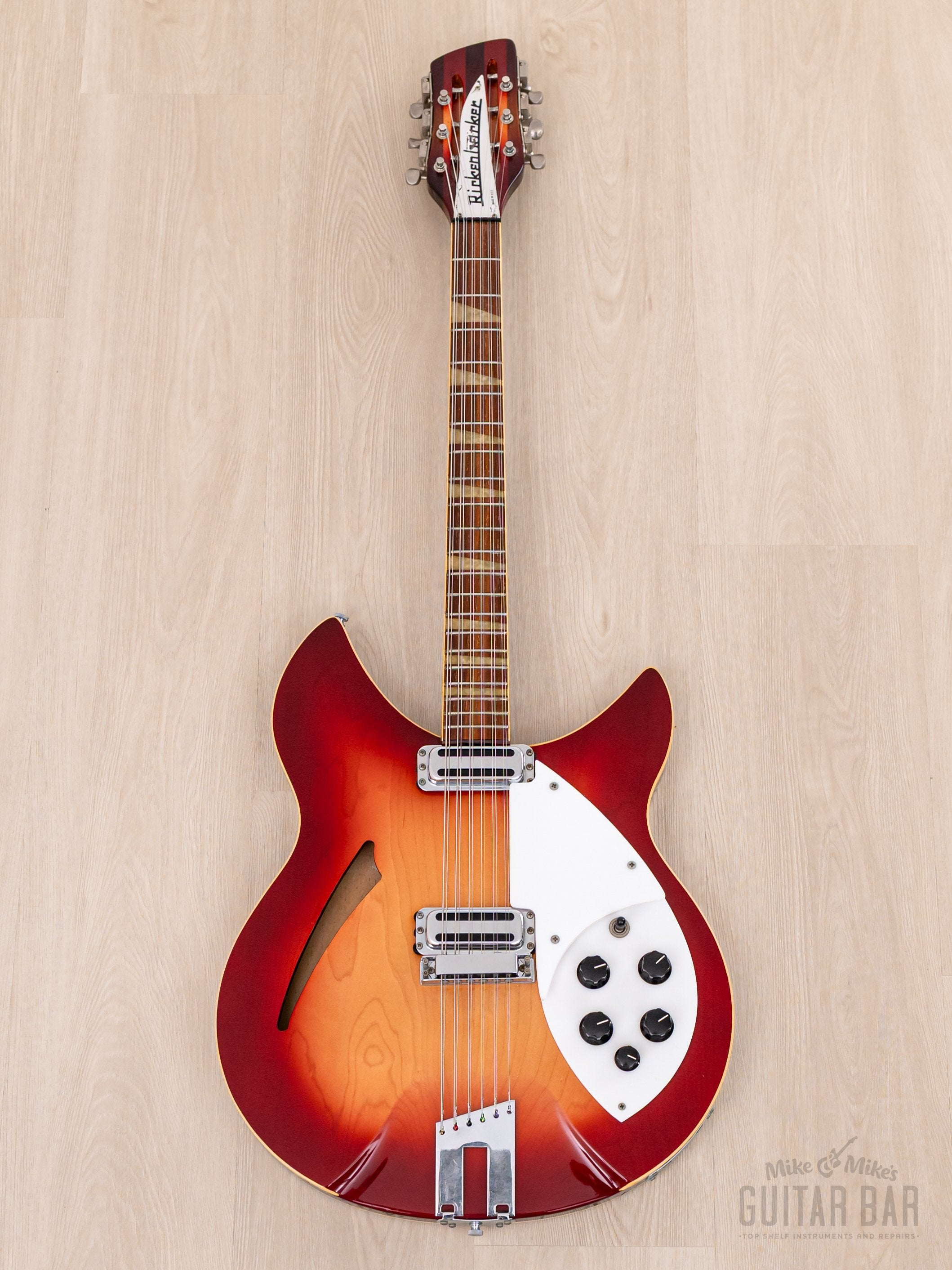 1990 Rickenbacker 360/12V64 12-String Vintage Reissue Fireglo w/ Toasters, Case & Hangtags