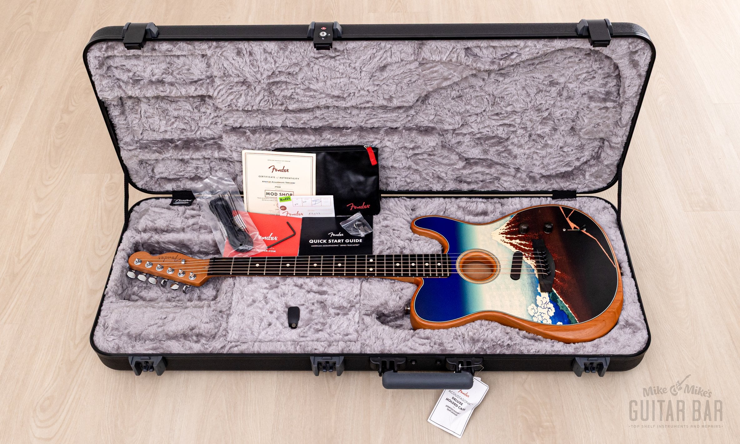2023 Fender American Acoustasonic Telecaster Tokyo Flagship Limited Edition Hokusai Mt Fuji