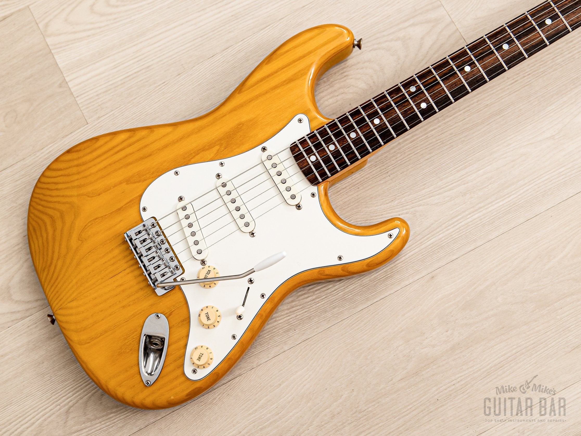 1986 Fender '72 Stratocaster ST72-115 Natural Ash, Near-Mint w/ USA Pickups & Case, Japan MIJ Fujigen