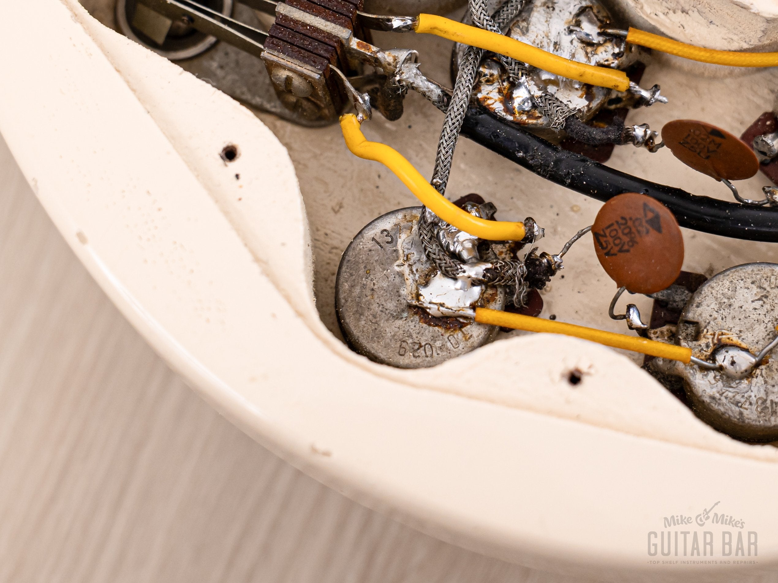 1965 Gibson SG Standard Vintage Guitar Polaris White w/ Pat # Pickups, Nickel Parts, 1 11/16