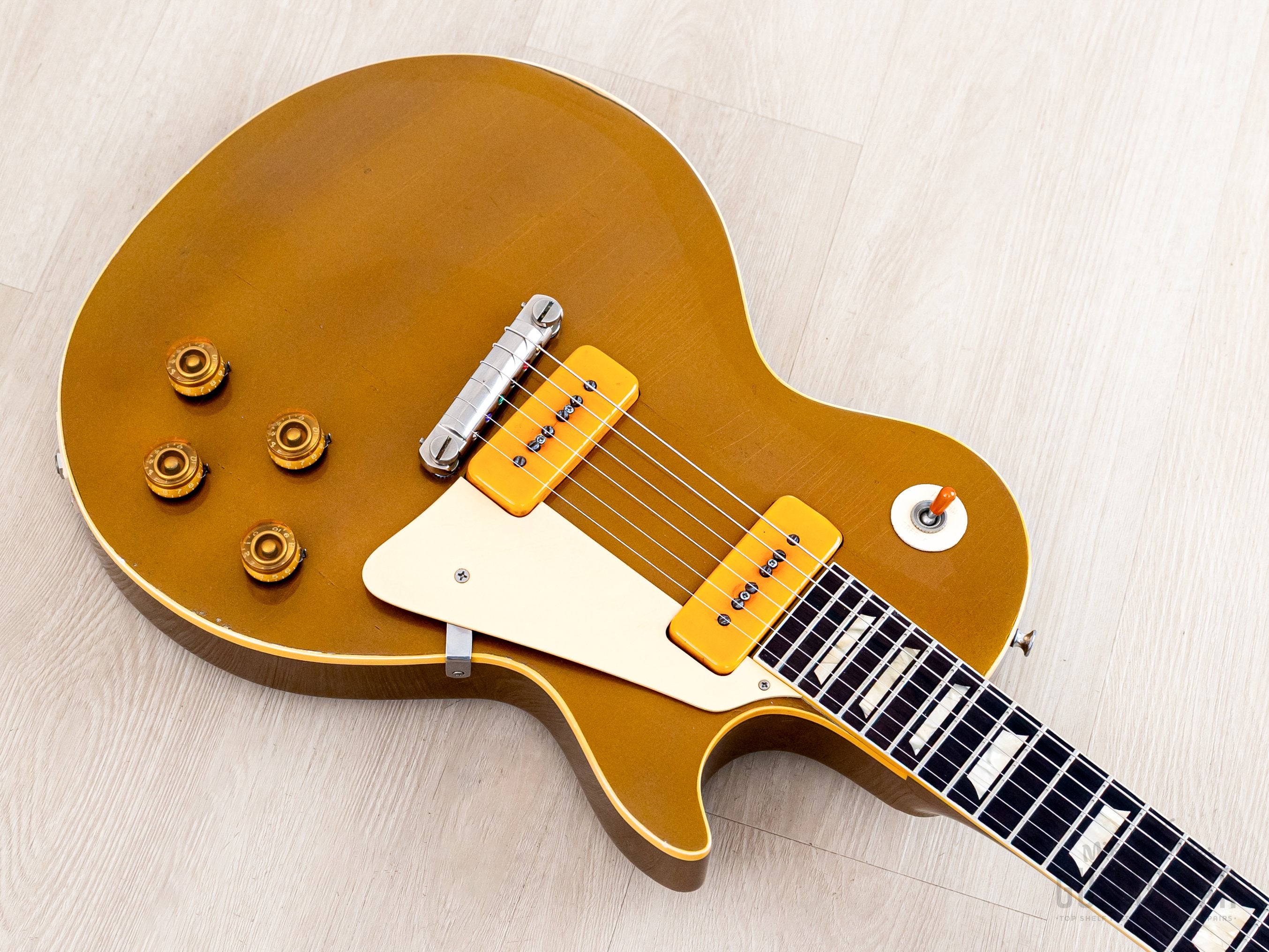 ギター Gibson Les Paul Std 50s Custom Shop Top 1953 Gibson Les Paul Standard Goldtop Vintage Guitar w/ Case
