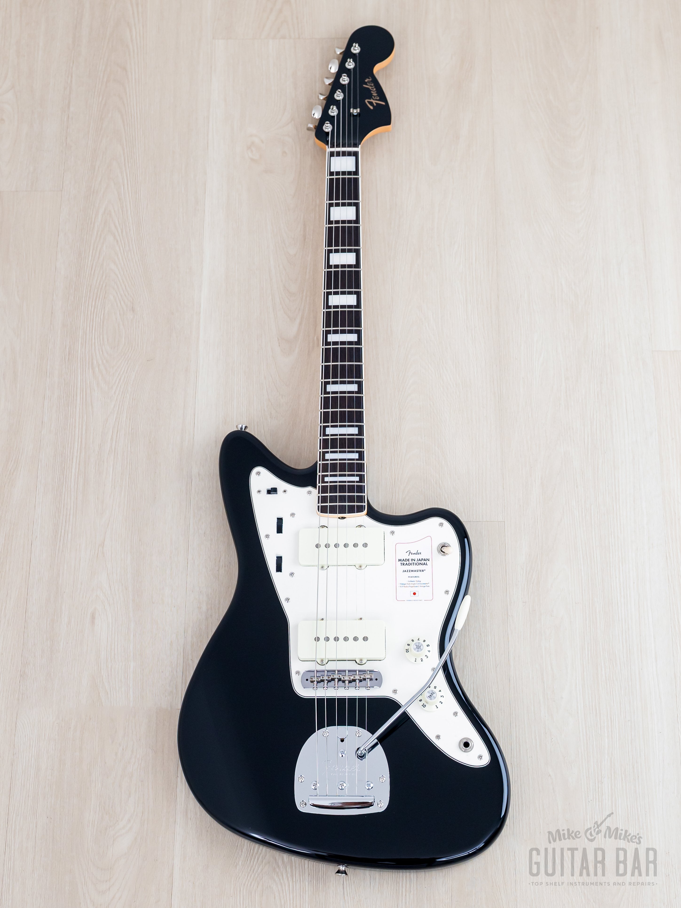 2025 Fender Traditional Late '60s Jazzmaster Black + Headstock w/ Bloc